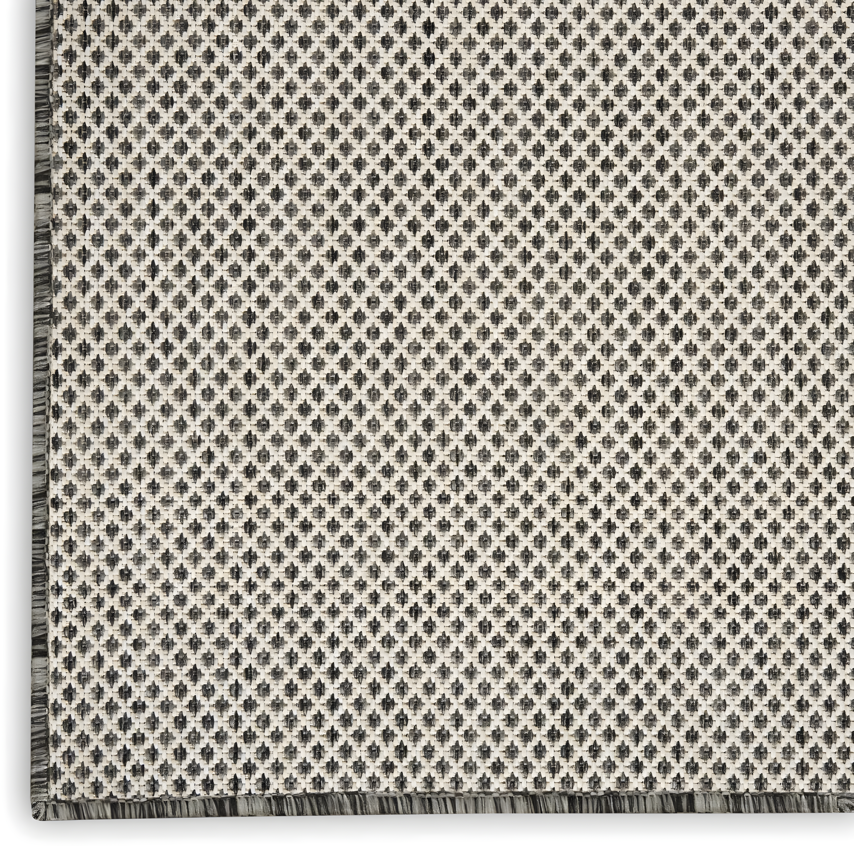 Nourison Courtyard COU01 Indoor/outdoor Area Rug - Ivory Charcoal 7' x 10'