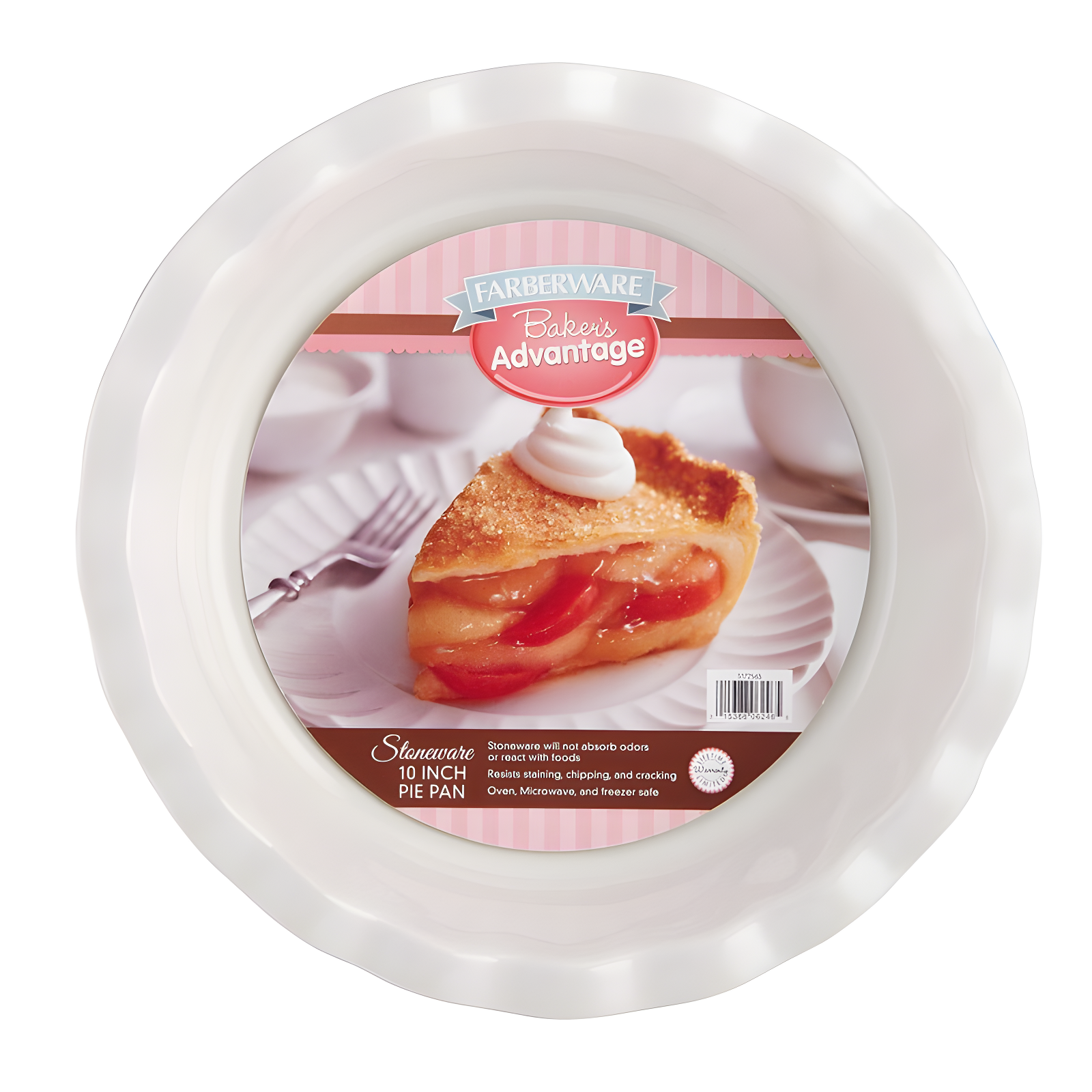 Baker's Advantage Baker's Advantage 10-Inch Stoneware Ceramic Pie Dish