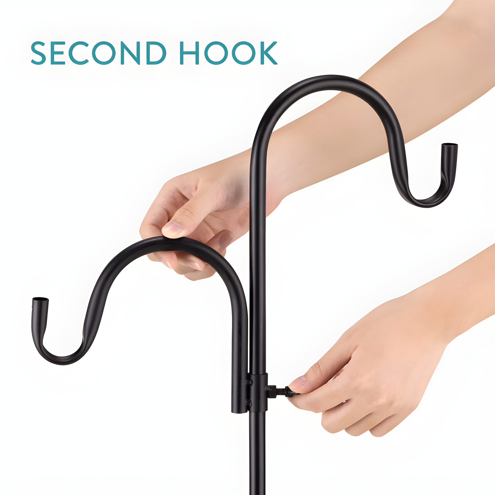 Shepherds Hooks For Outdoor - Hanging Bird Feeder Plant Pot Hook Stand Pole For Garden - Adjustable Hooks For Hummingbird Feeders And Plants