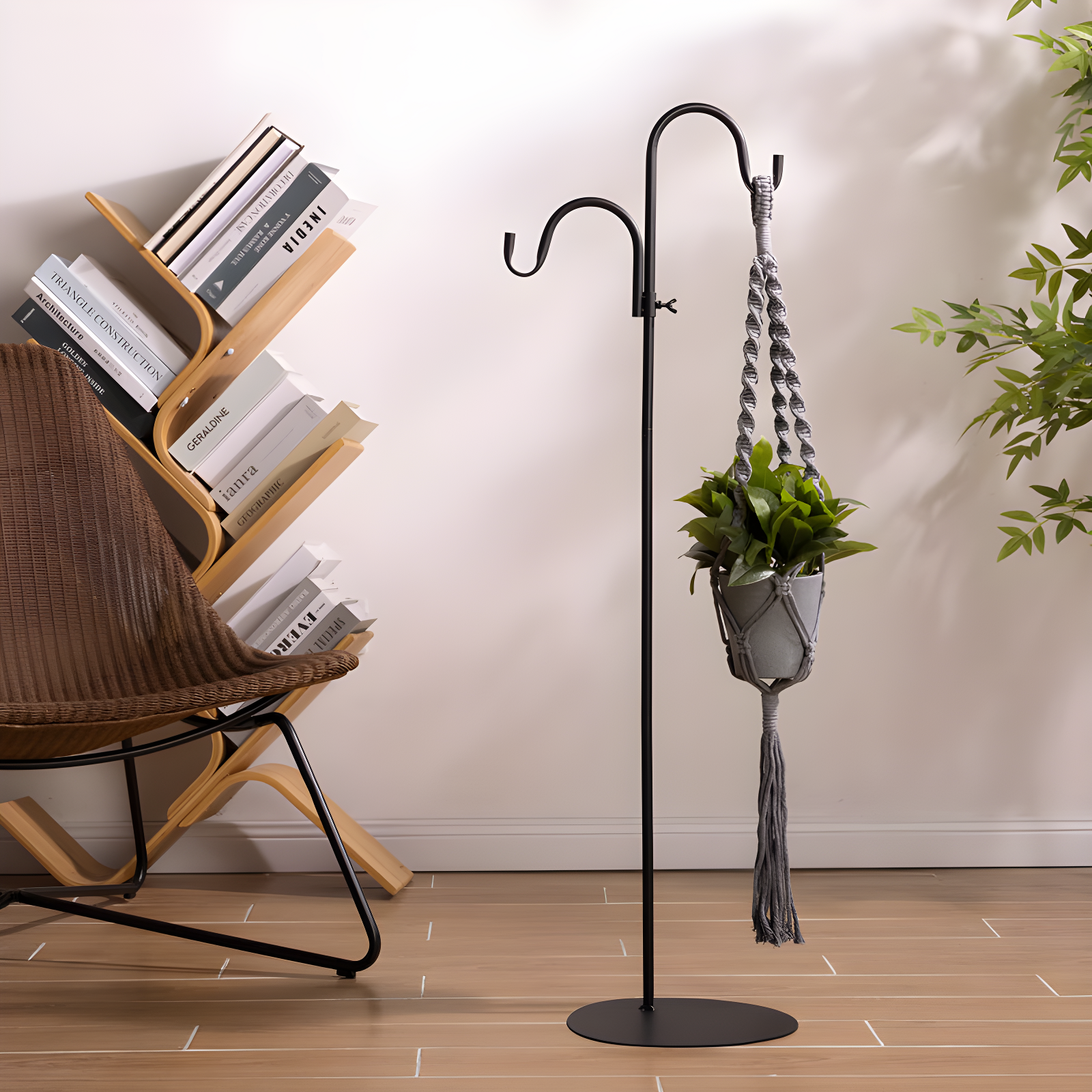 Shepherds Hooks For Outdoor - Hanging Bird Feeder Plant Pot Hook Stand Pole For Garden - Adjustable Hooks For Hummingbird Feeders And Plants