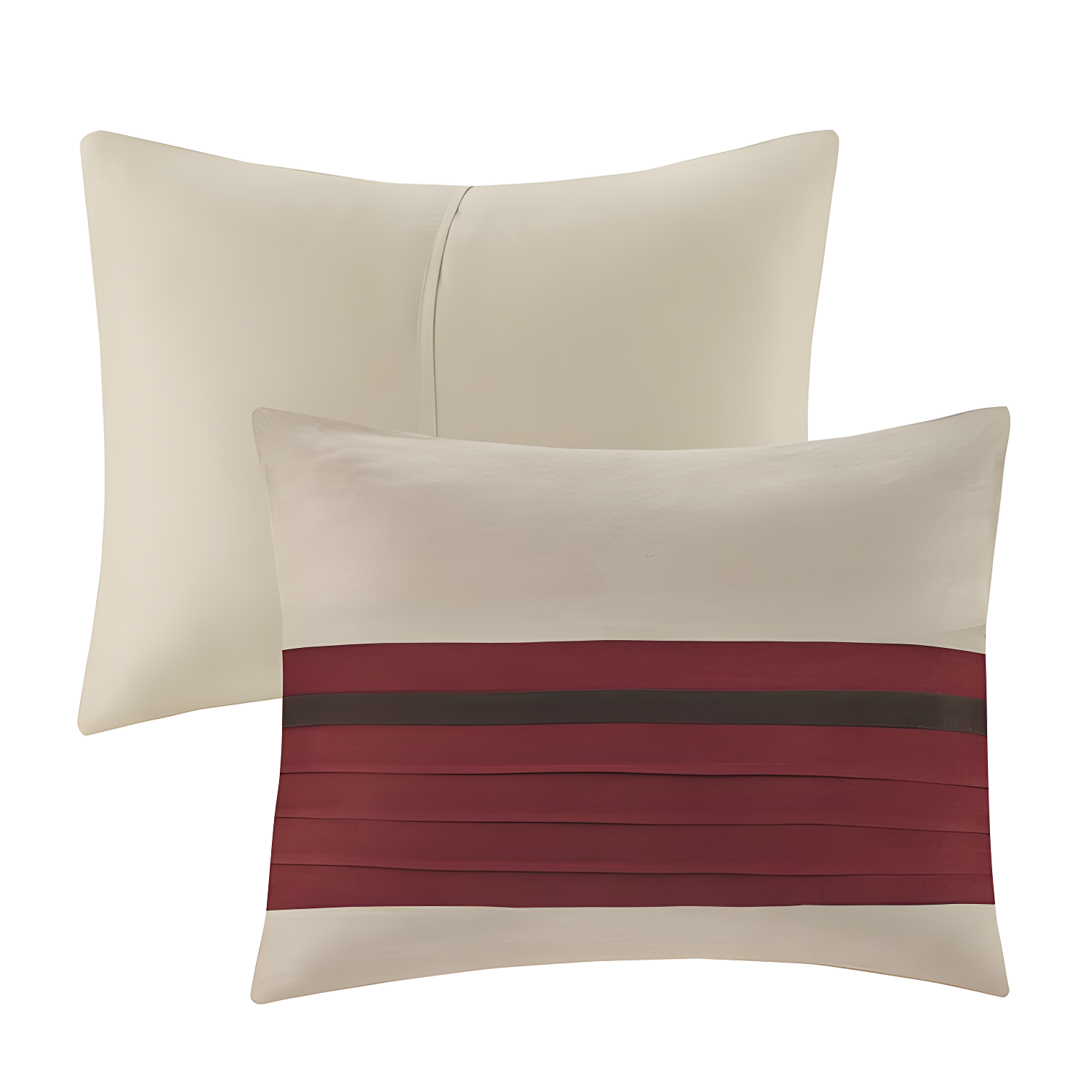 7pc California King Dakota Microsuede Comforter Set Red: Madison Park, Hypoallergenic, Embroidered, Machine Washable
