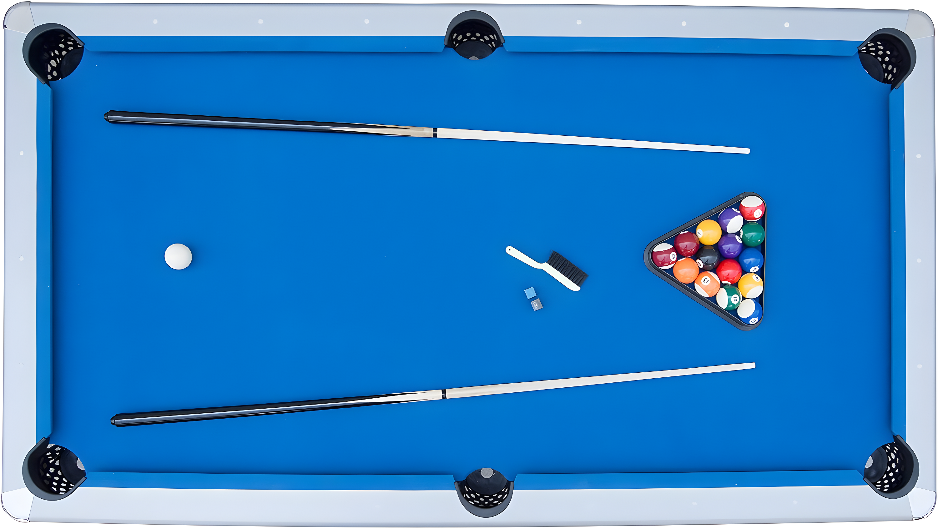 Hathaway Games Hathaway Maverick Deluxe 7 Ft Pool Table, with Ping Pong Multi Game Combo Tables for Family Recreation Game Rooms – Includes Billiard Balls, Cues, Paddles, Brush & More