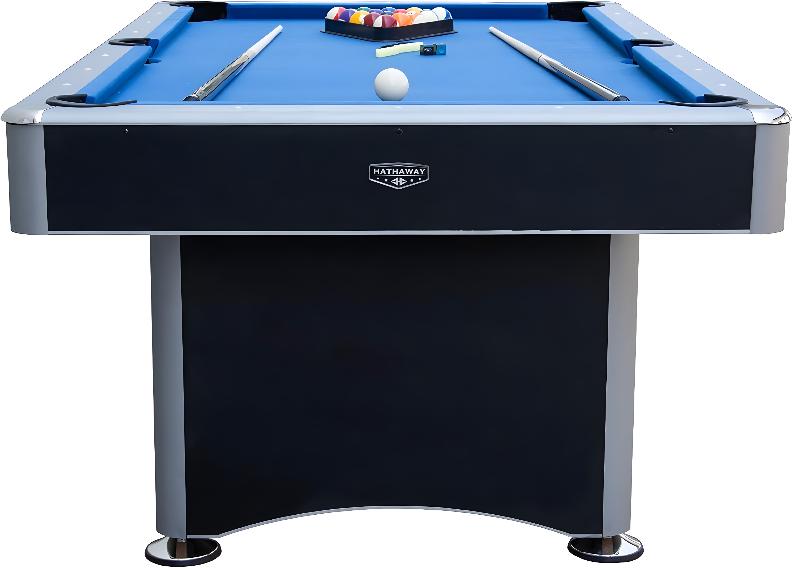 Hathaway Games Hathaway Maverick Deluxe 7 Ft Pool Table, with Ping Pong Multi Game Combo Tables for Family Recreation Game Rooms – Includes Billiard Balls, Cues, Paddles, Brush & More