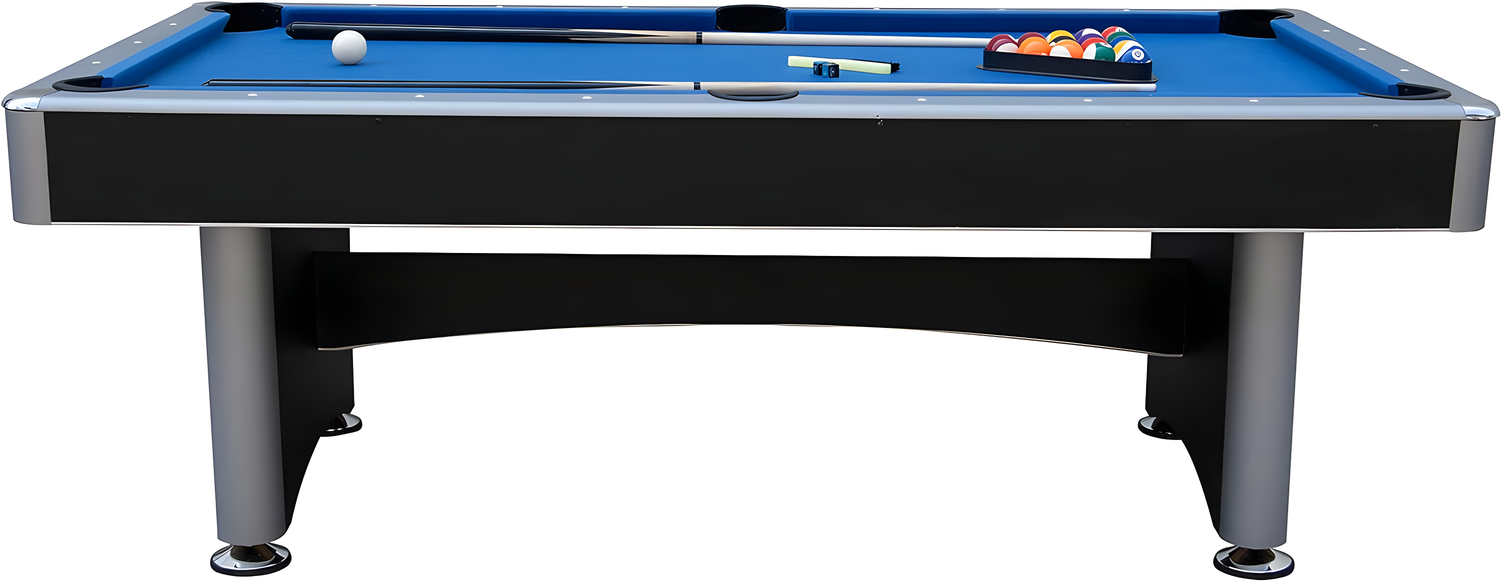 Hathaway Games Hathaway Maverick Deluxe 7 Ft Pool Table, with Ping Pong Multi Game Combo Tables for Family Recreation Game Rooms – Includes Billiard Balls, Cues, Paddles, Brush & More