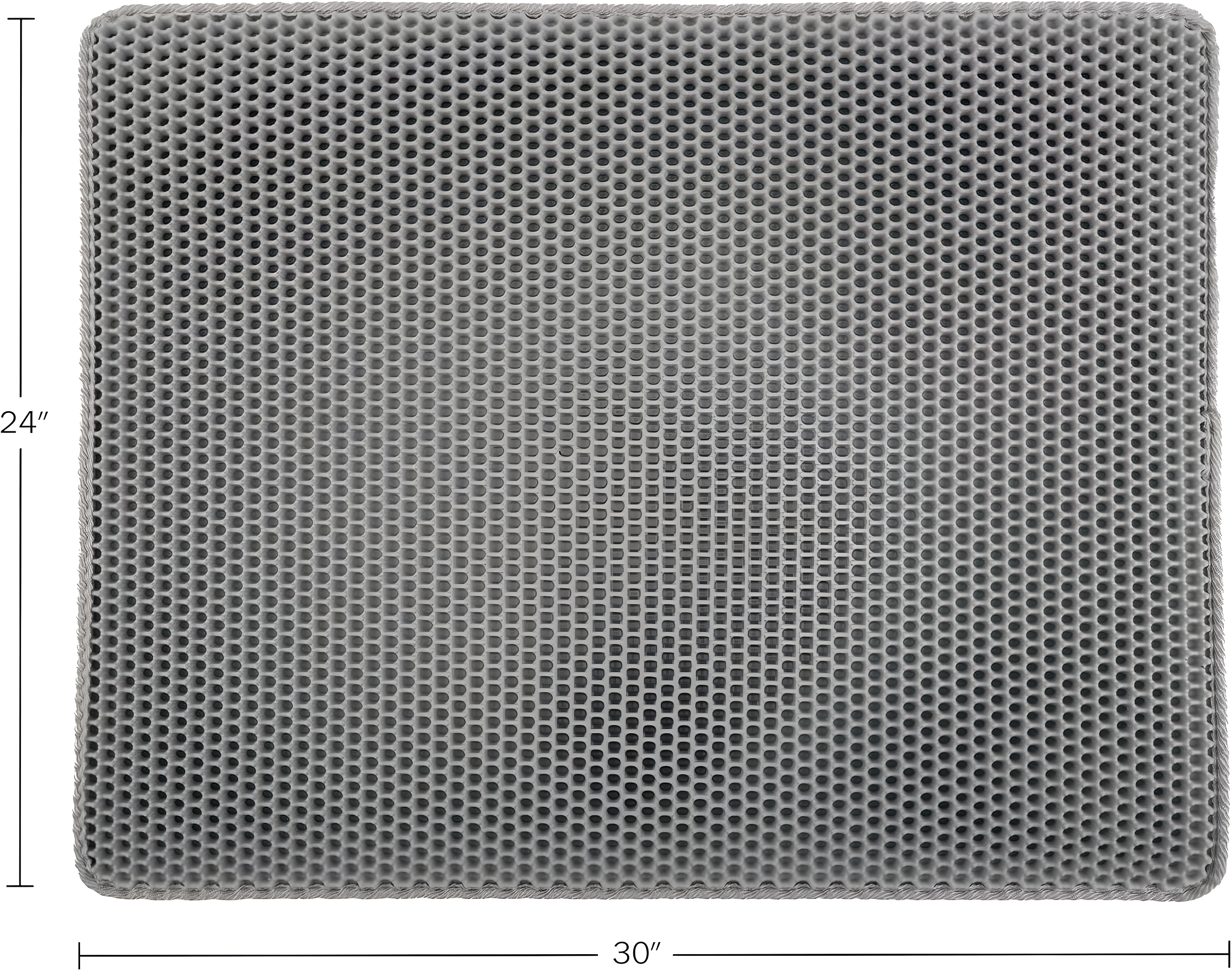Cat Litter Mat - 30x24 Waterproof Litter Box Mat with Dual-Layer Honeycomb Design for Trapping Litter - Slip-Resistant Cat Mat
