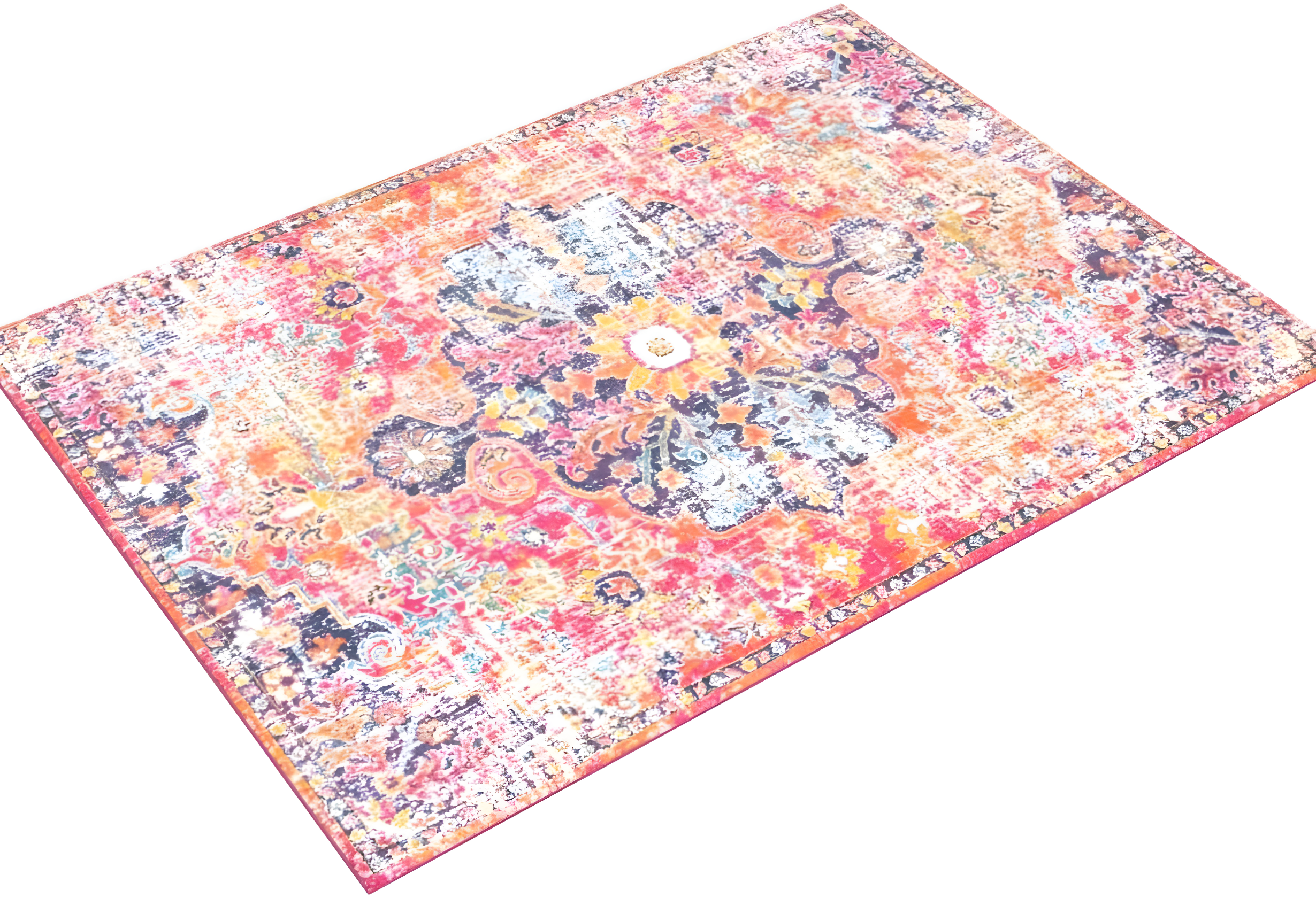 Livabliss Harput Vintage Medallion Area Rug,3'11" x 5'7",Burnt Orange