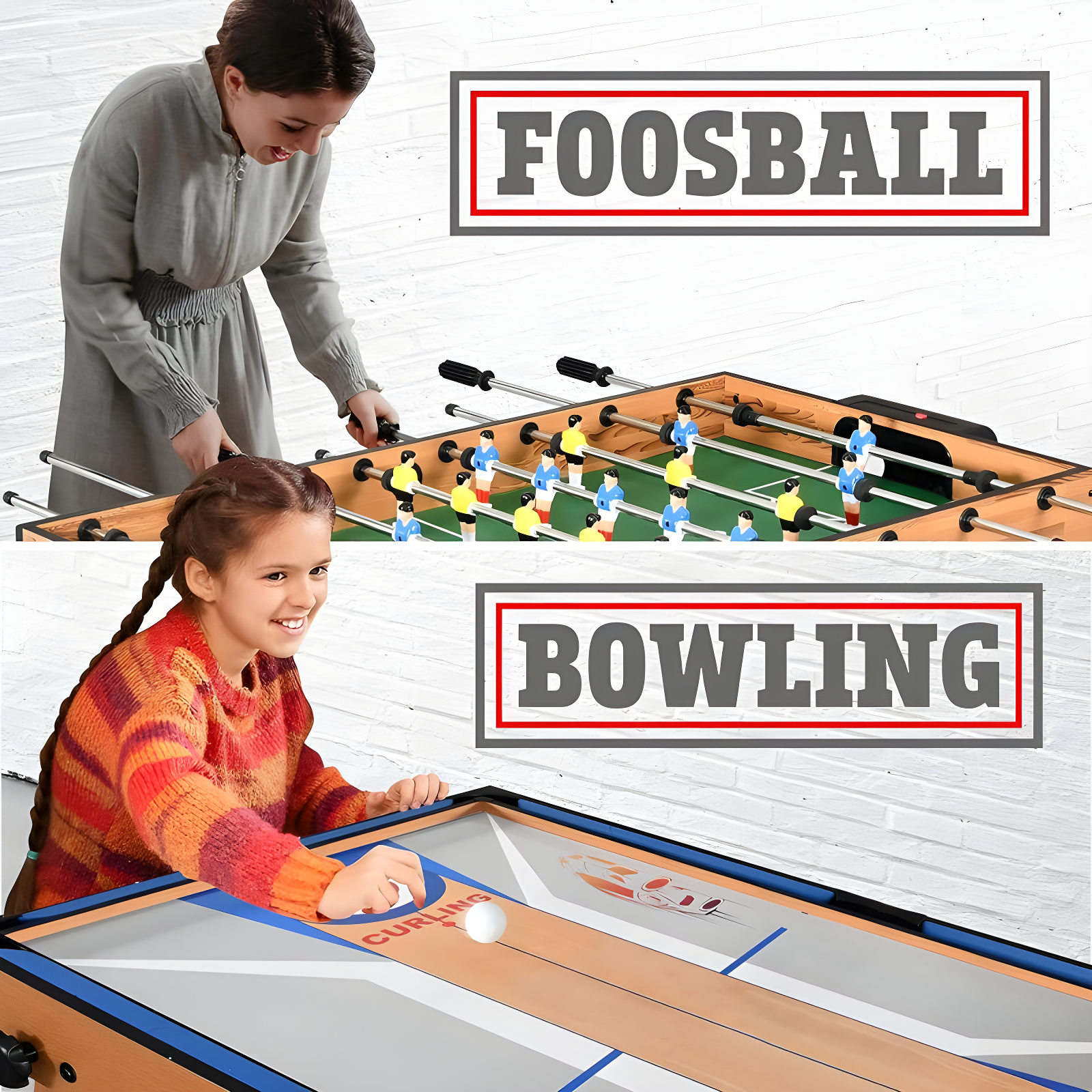 SereneLife Multi Game Table, 48" Sports Arcade Games with Accessories