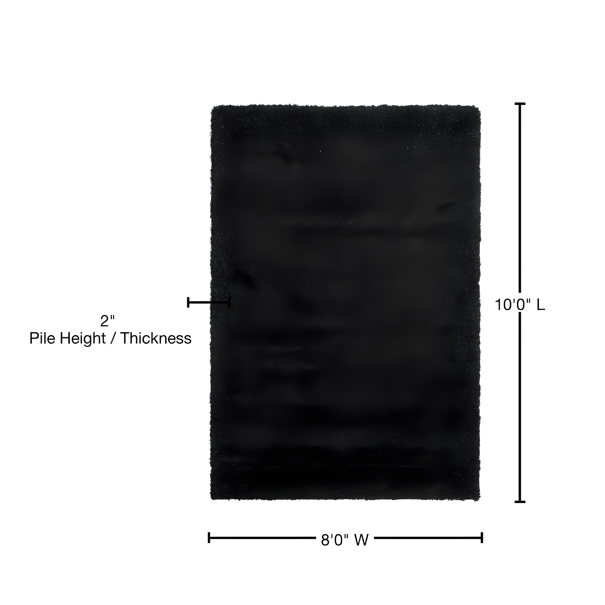 Shag SG151 Power Loomed Indoor Area Rug - Black/Ivory - 8'x10' - Safavieh.