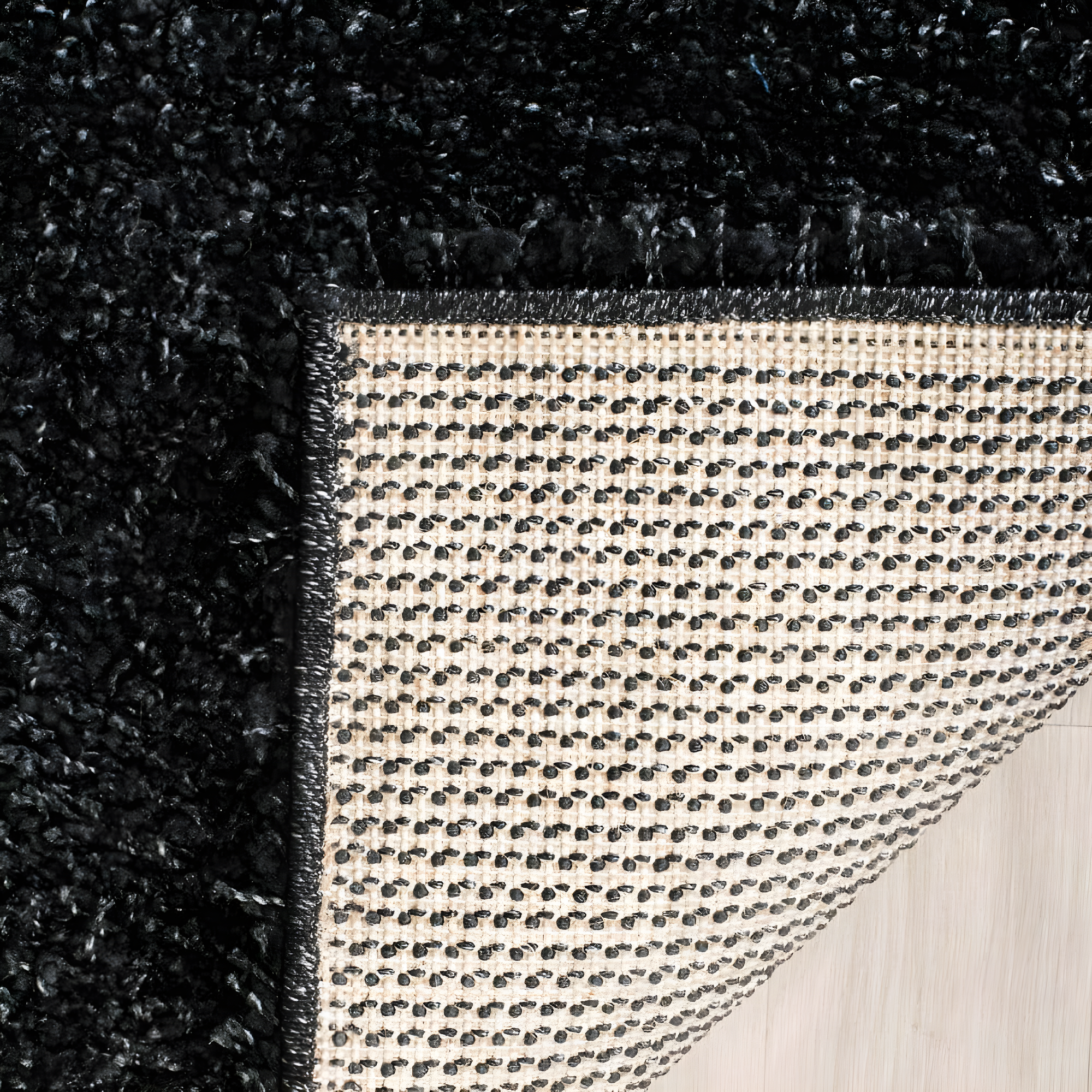 Shag SG151 Power Loomed Indoor Area Rug - Black/Ivory - 8'x10' - Safavieh.