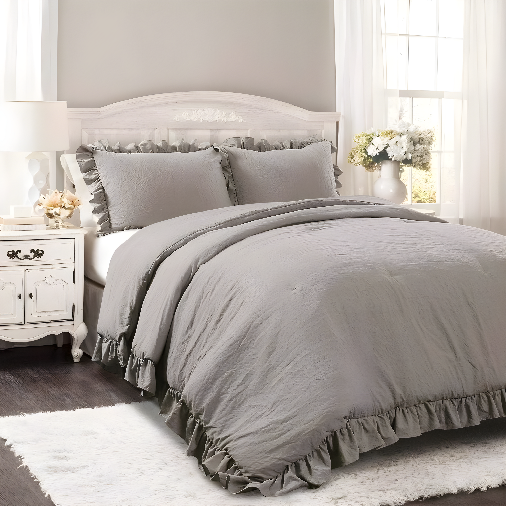 Lush Decor Reyna Microfiber 3 Piece Comforter Set