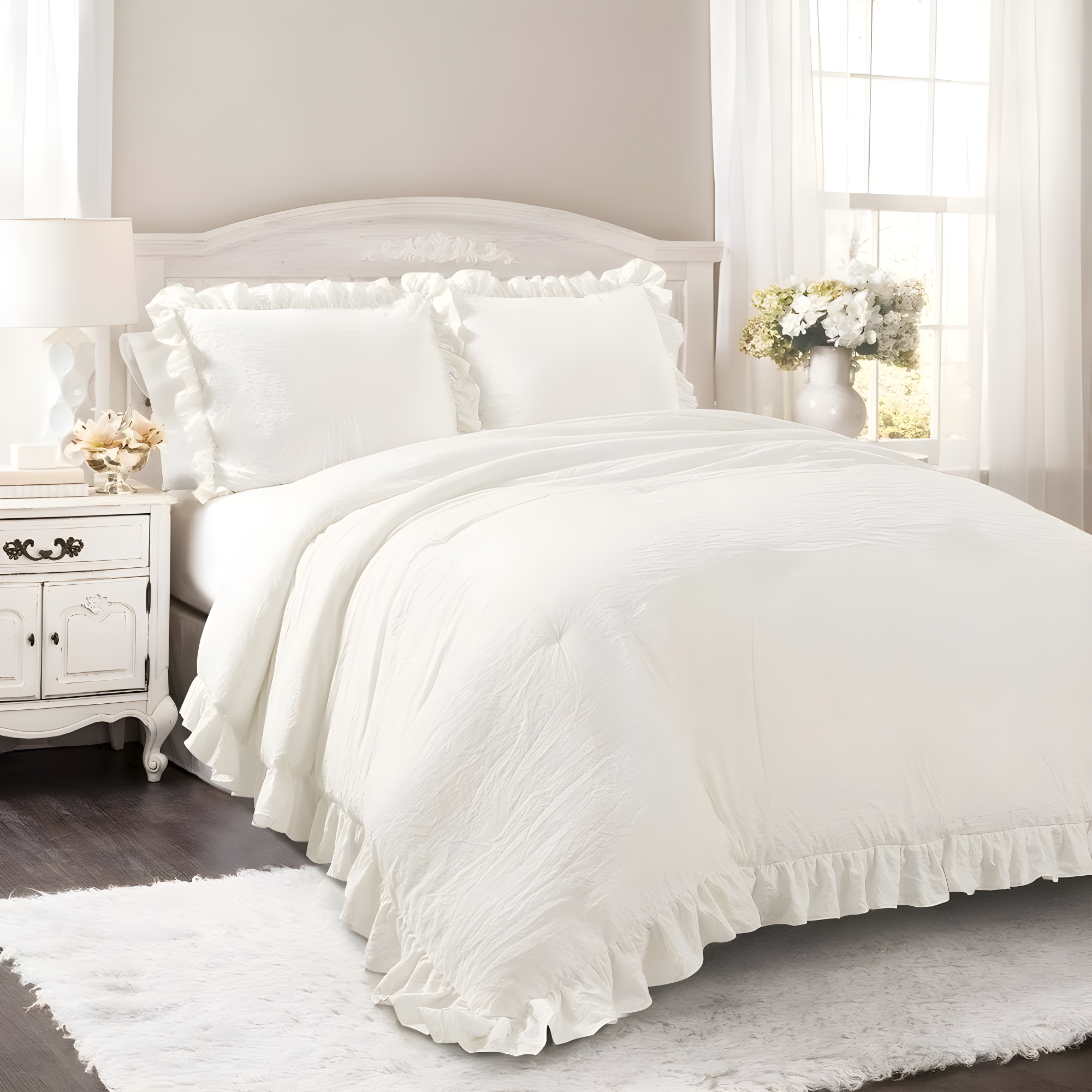 Lush Decor Reyna Microfiber 3 Piece Comforter Set