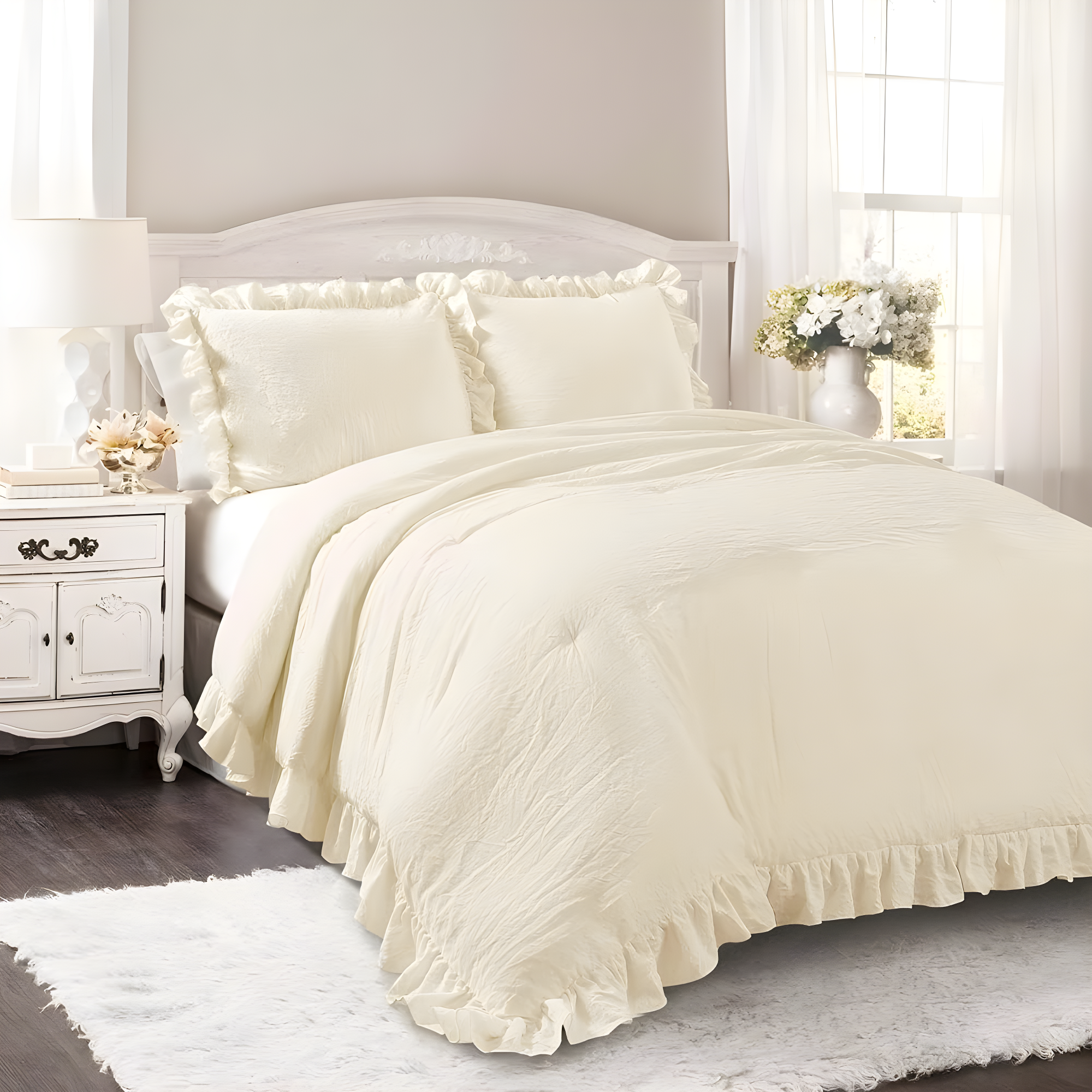 Lush Decor Reyna Microfiber 3 Piece Comforter Set