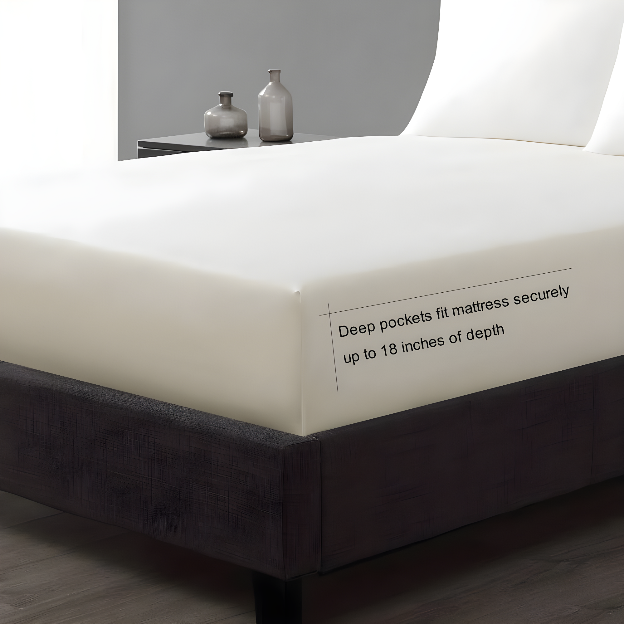 Vera Wang Vera Wang T800 Sateen Solid CVC Sheet Set