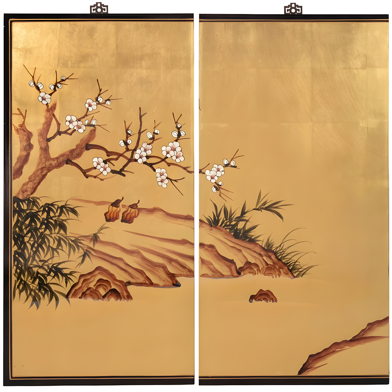 Oriental Furniture 36" H x 72" W 4 - Piece Wall Décor