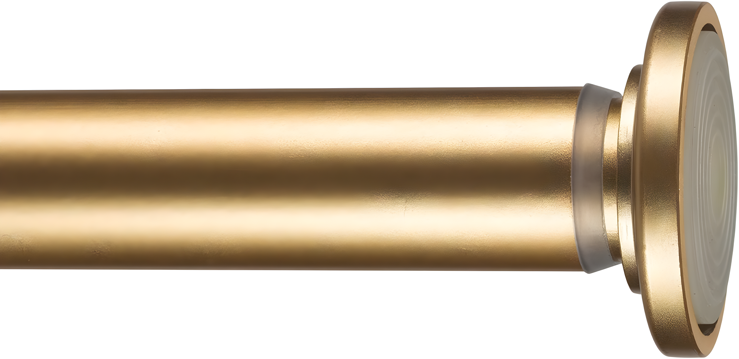 Home Details 42" to 74" Adjustable Straight Shower Curtain Tension Rod, Satin Gold