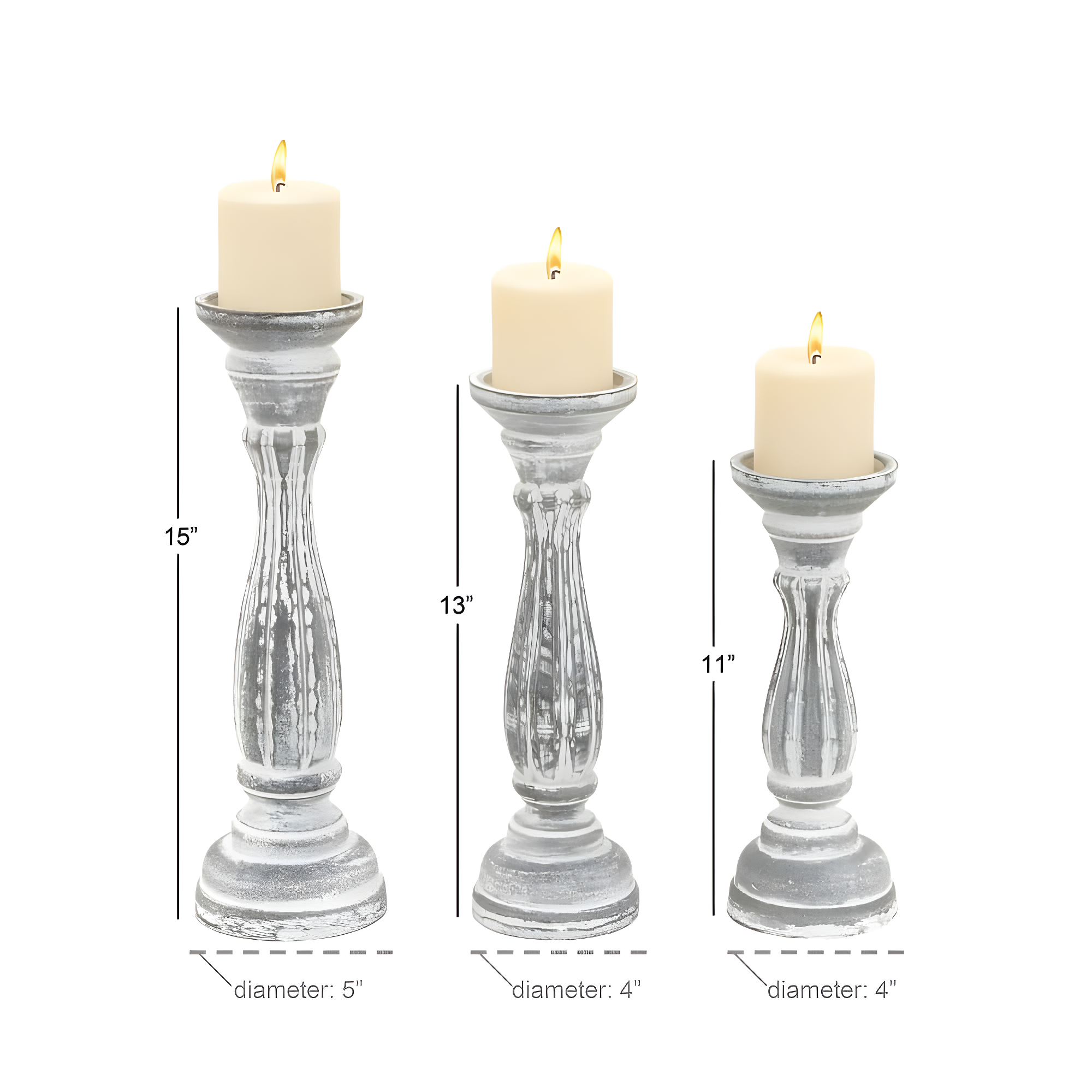 UMA Enterprises Wood Tabletop Candlestick