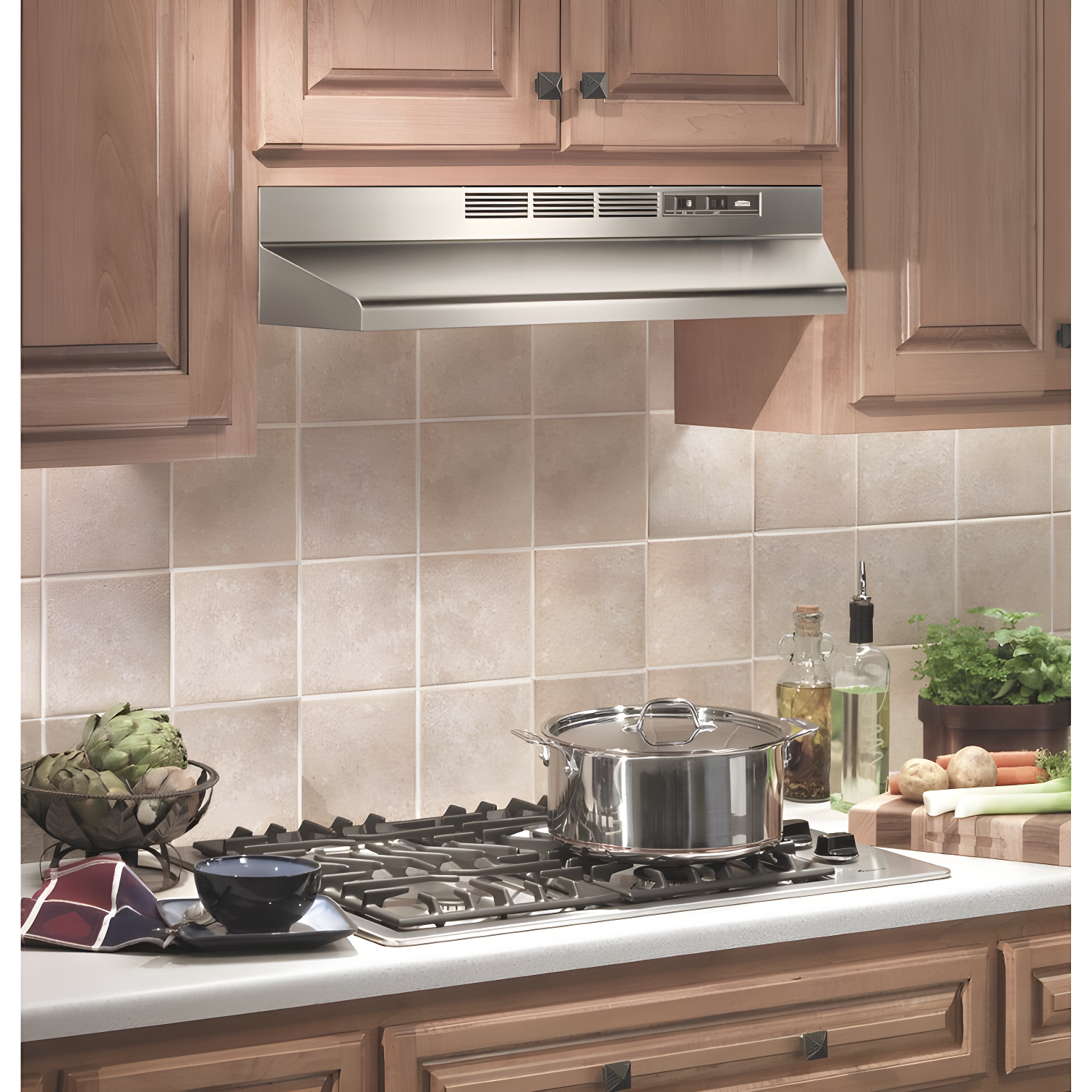 Broan NuTone Broan NuTone 30" Steel 190 CFM Ductless (Non-Vented) Under Cabinet Range Hood with Charcoal Filter 413004