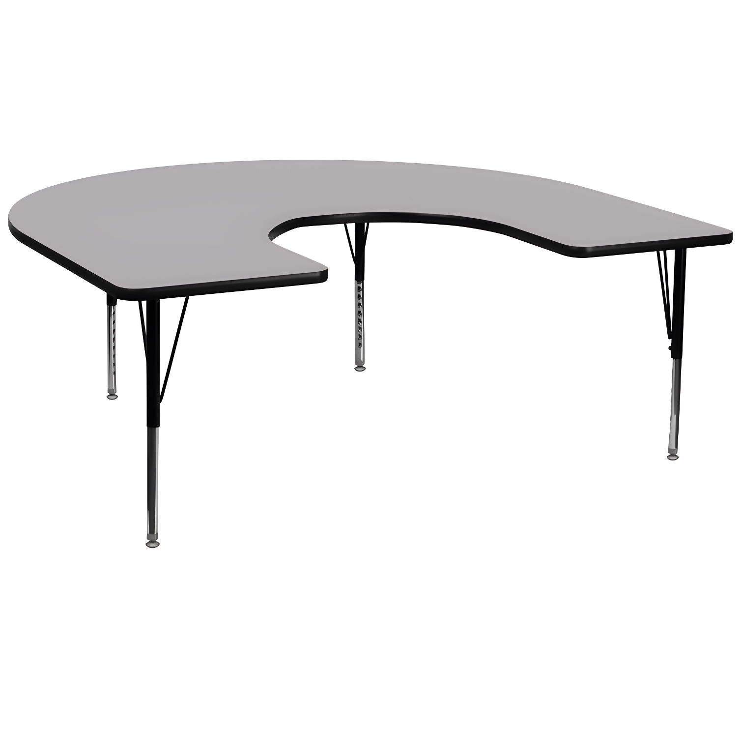 Flash Furniture Goddard 60''W x 66''L Horseshoe Thermal Laminate Activity Table - Adjustable Short Legs