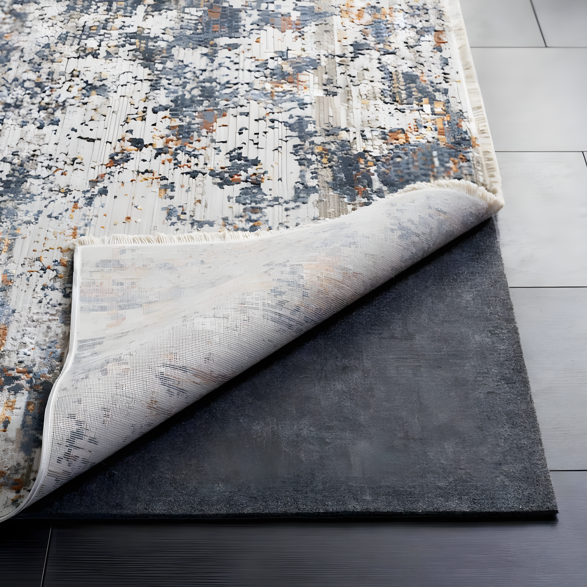 Dura Pad PAD130 Power Loomed Indoor Rug Pad - Grey - 5' x 7' - Safavieh