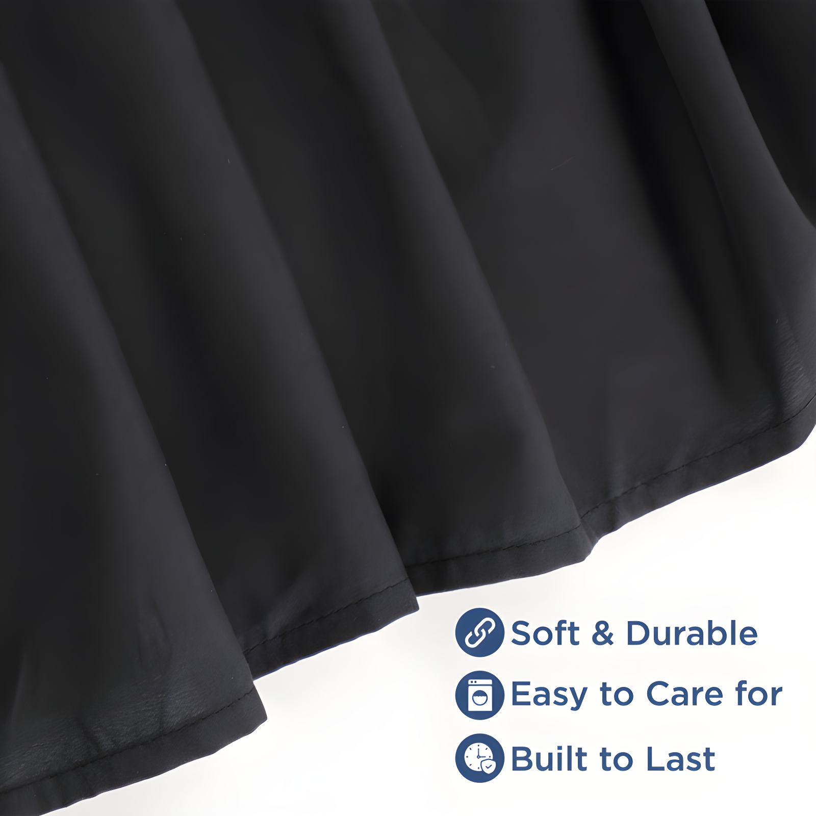 Martex Martex Ruffled Bed Skirt Easy Fit Lightweight 100% Microfiber Dust Ruffle Hotel Quality With 16 inch Tailored Drop