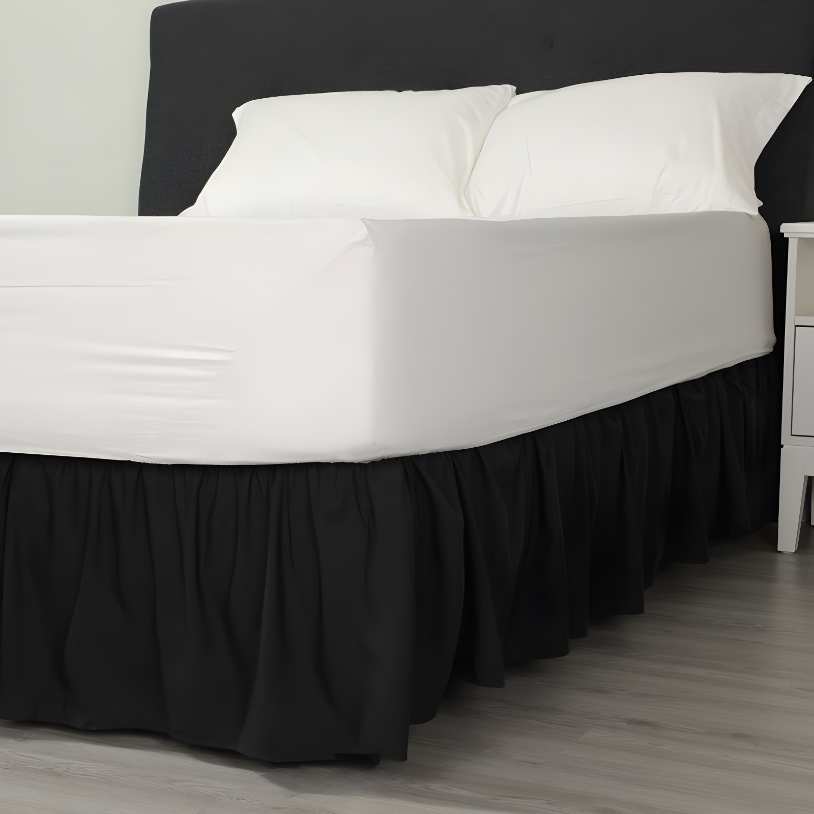 Martex Martex Ruffled Bed Skirt Easy Fit Lightweight 100% Microfiber Dust Ruffle Hotel Quality With 16 inch Tailored Drop