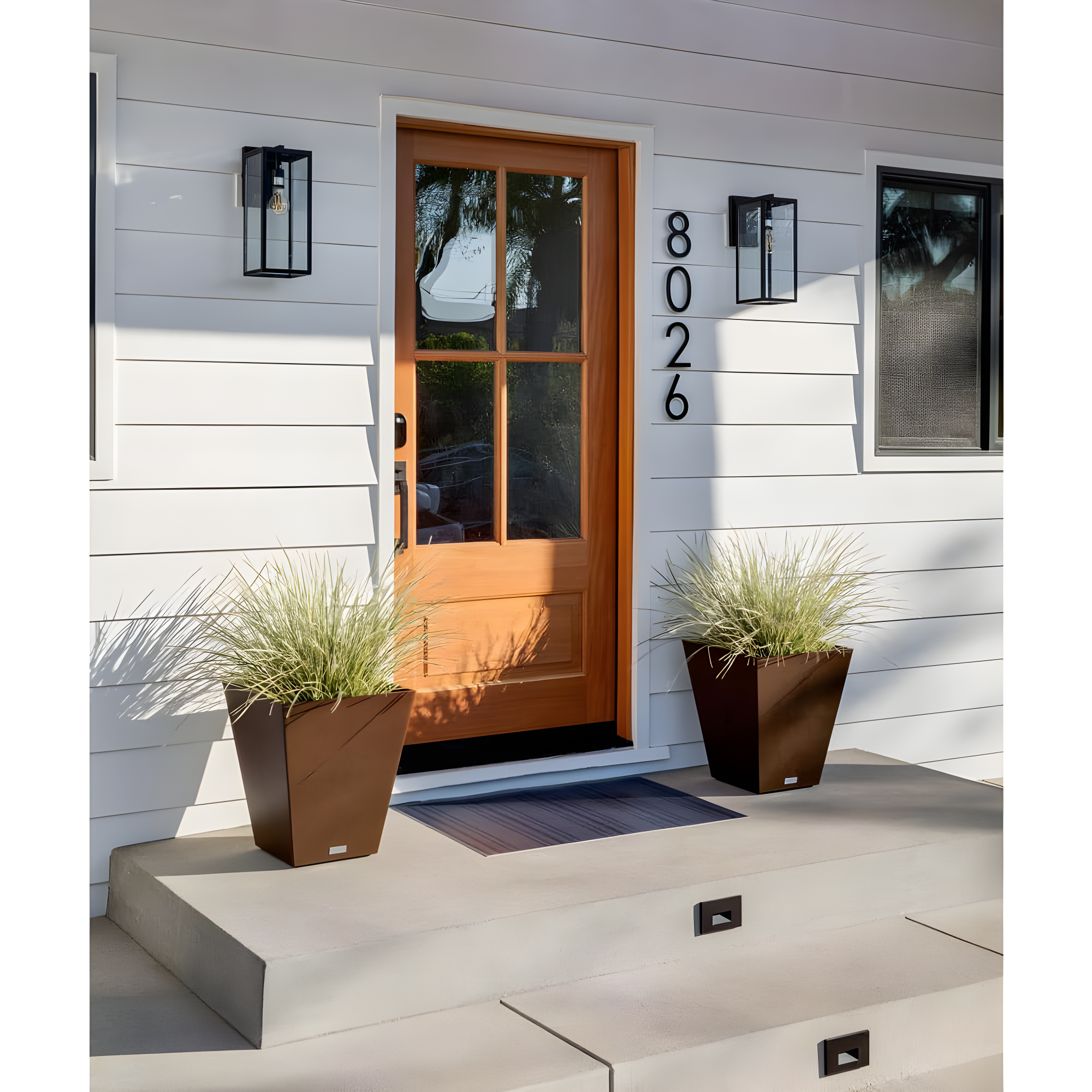 Veradek Pure Series Nobleton 18" Plastic Planter - Espresso