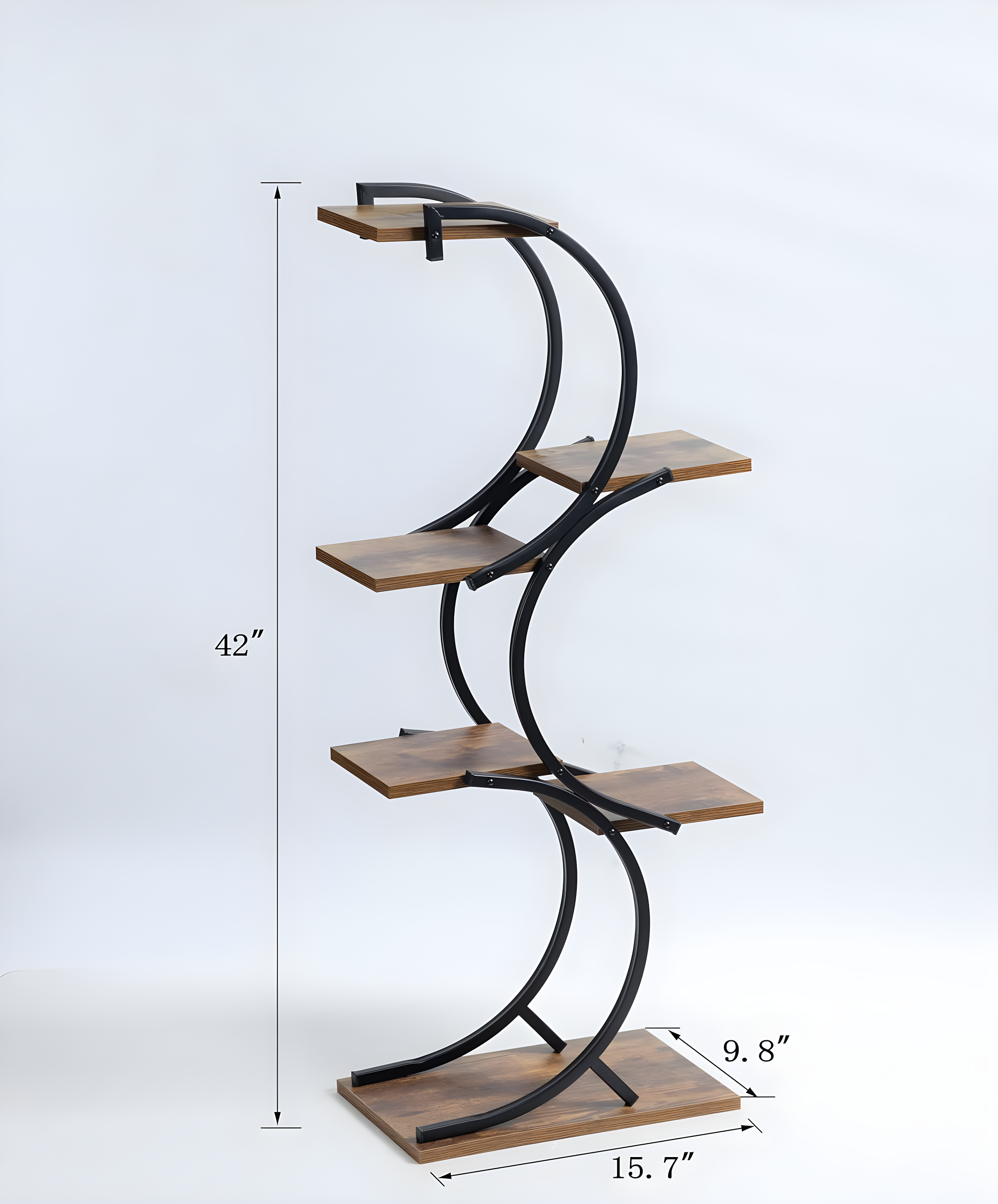 CHPHI Plant Stand Indoor 6-Tier wrought iron Plant Stand Green Indoor Tiered Use Office Home Decor, Flower Pot Holder Shelf for Living Room, Patio, Balcony