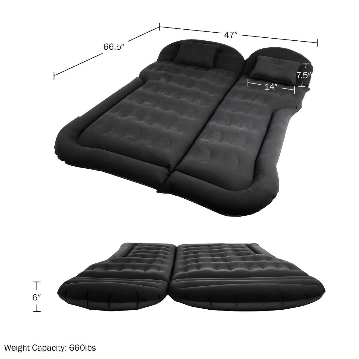 Wakeman Outdoors Camping Mattress for Car (Black)
