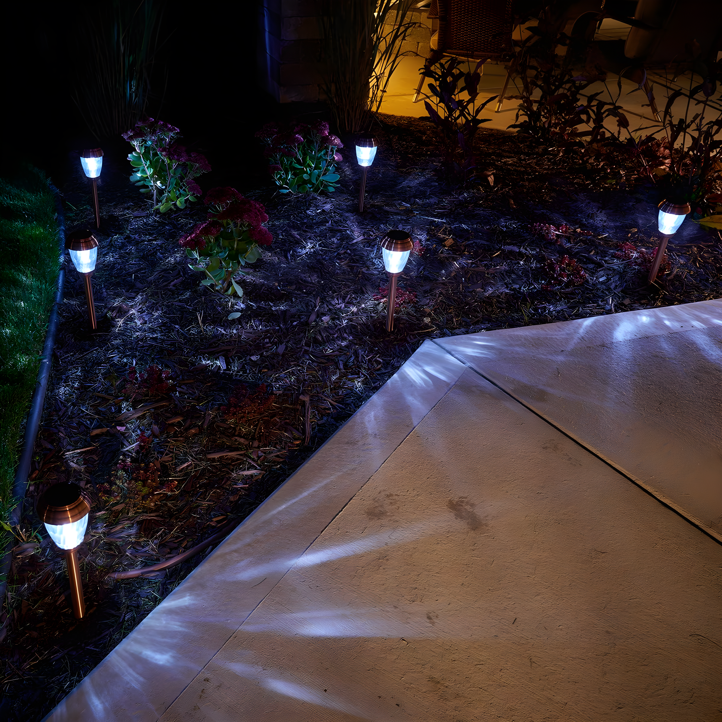 Smart Living Charleston Copper Finish Pathway LED Lights