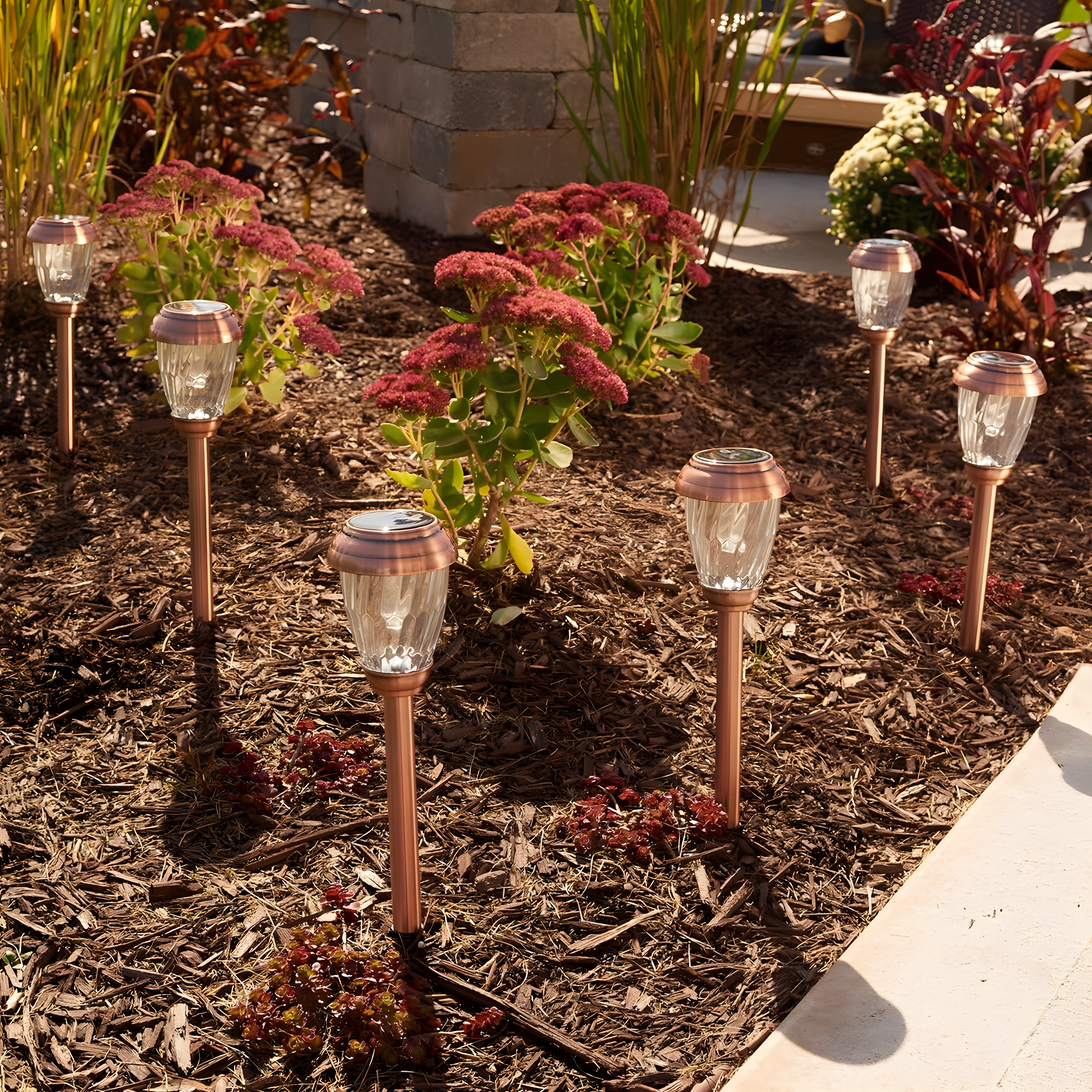 Smart Living Charleston Copper Finish Pathway LED Lights