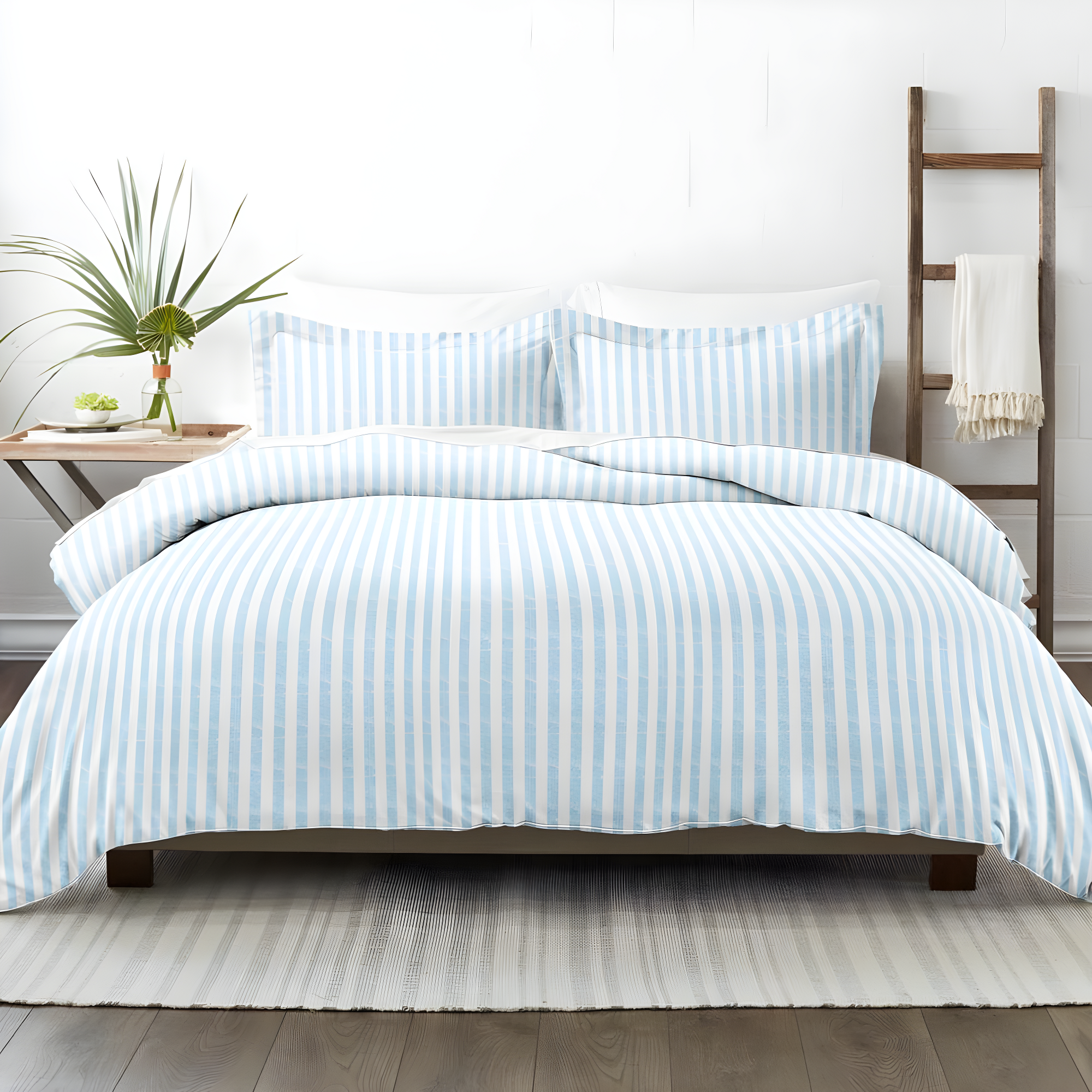 3 Piece Rugged Stripe Pattern Duvet Cover Set