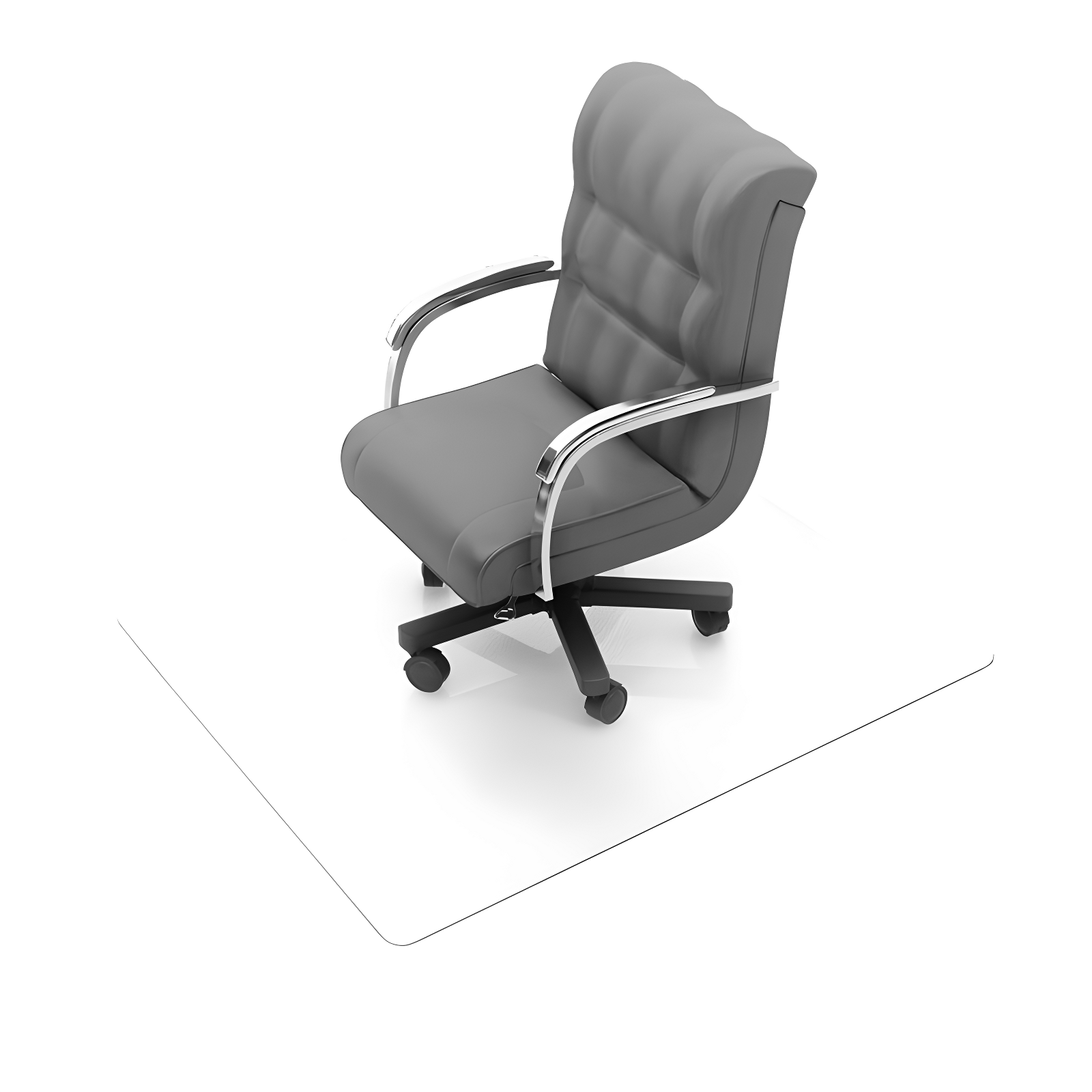 Floortex Valuemat Vinyl Rectangular Chair Mat for Hard Floor