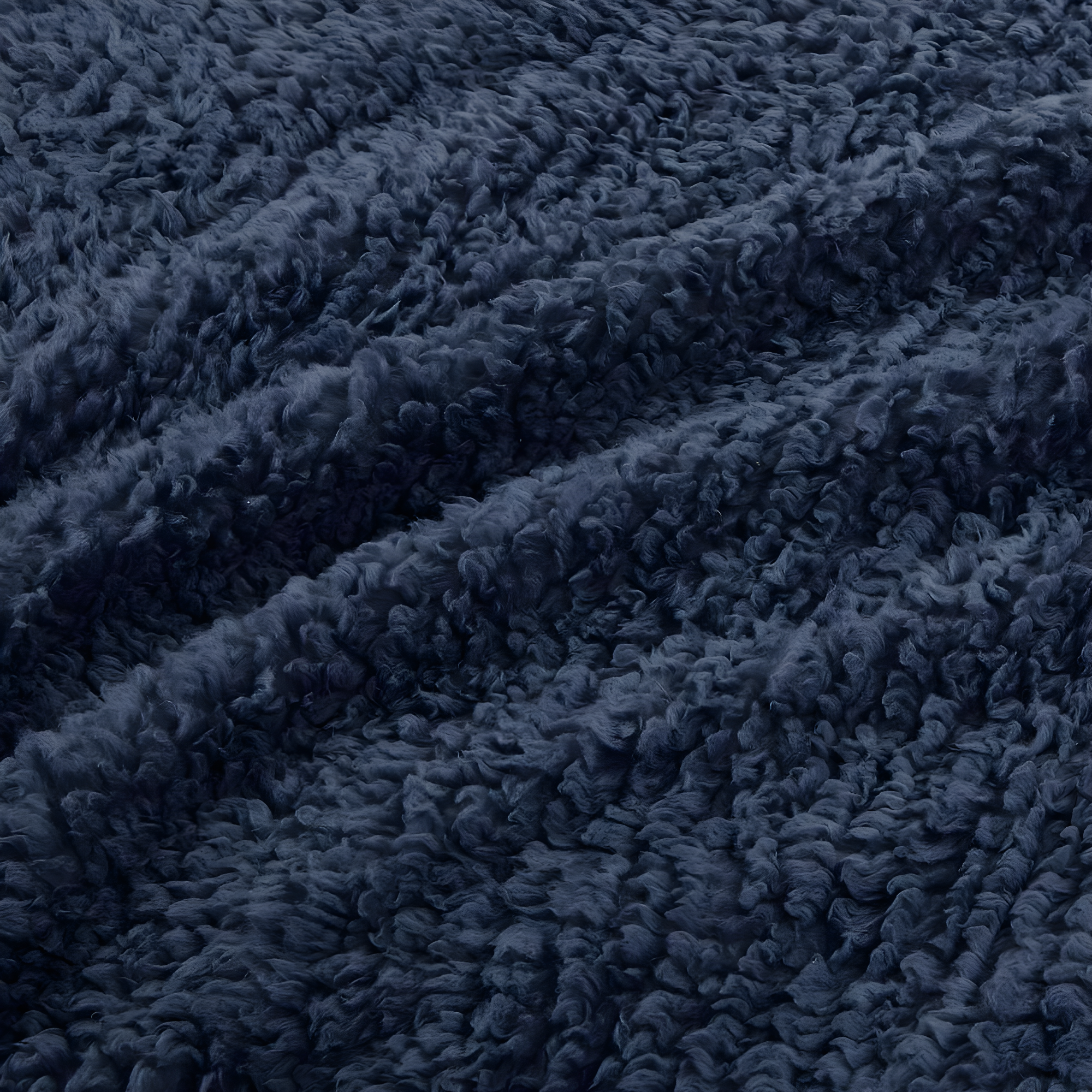 Full/Queen Burlington Berber Bed Blanket Navy: Woolrich, Transitional Style, Machine Washable, Velvet Touch