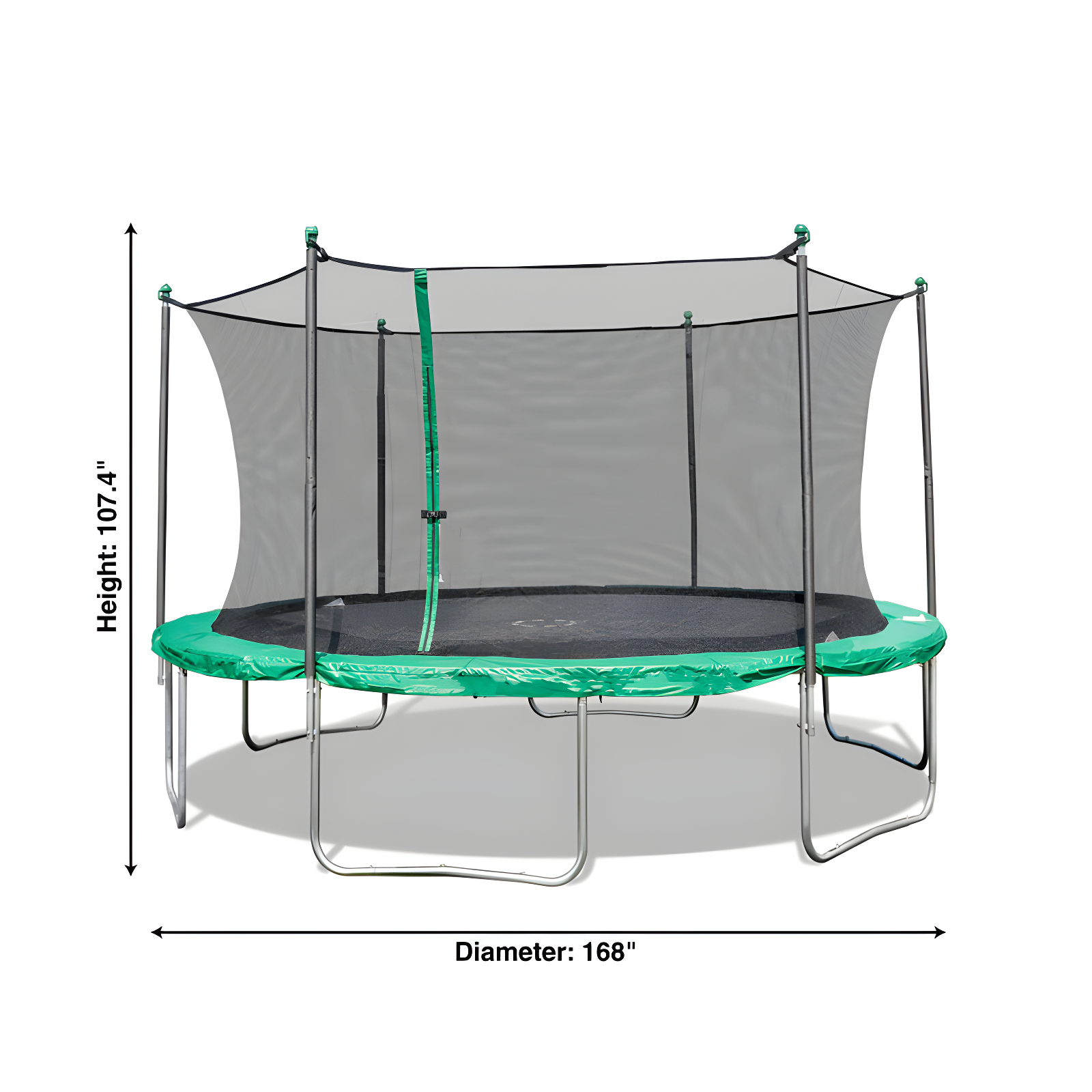 TruJump Sportspower TruJump 14' Round Trampoline with Safety Enclosure & with Lifetime Warranty on Jump Mat