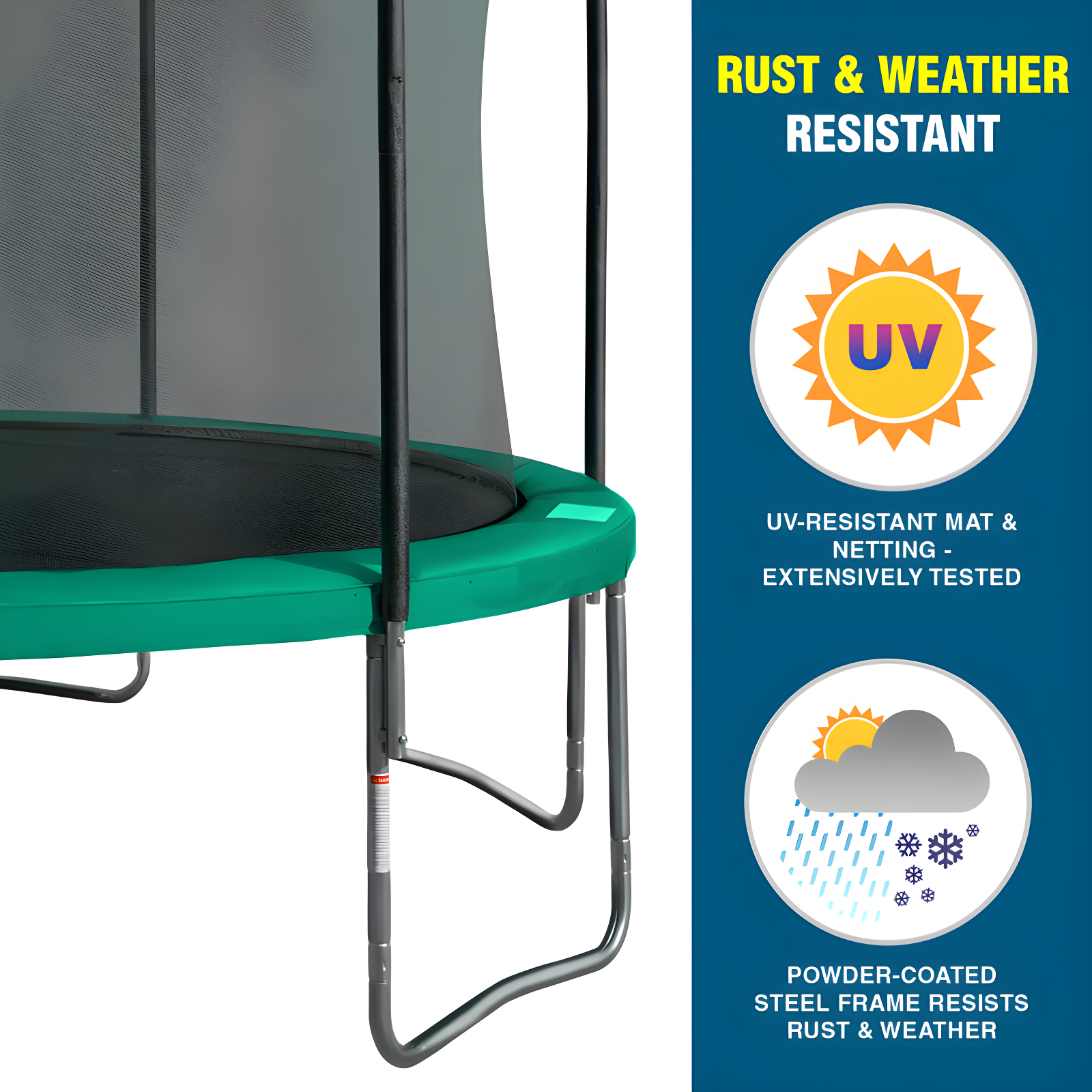 TruJump Sportspower TruJump 14' Round Trampoline with Safety Enclosure & with Lifetime Warranty on Jump Mat