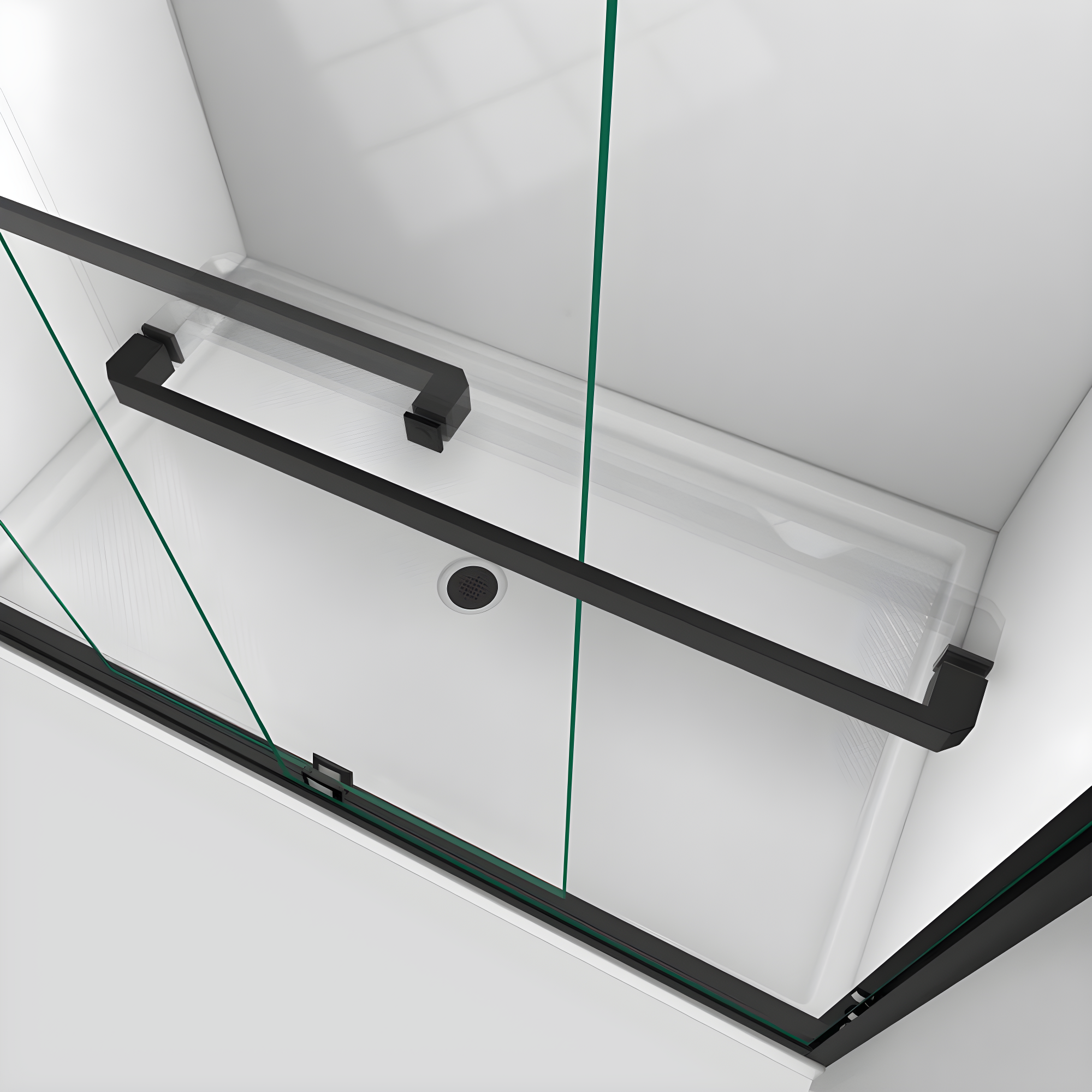 DreamLine Encore 44-48 in. W x 76 in. H Semi-Frameless Bypass Shower Door in Satin Black