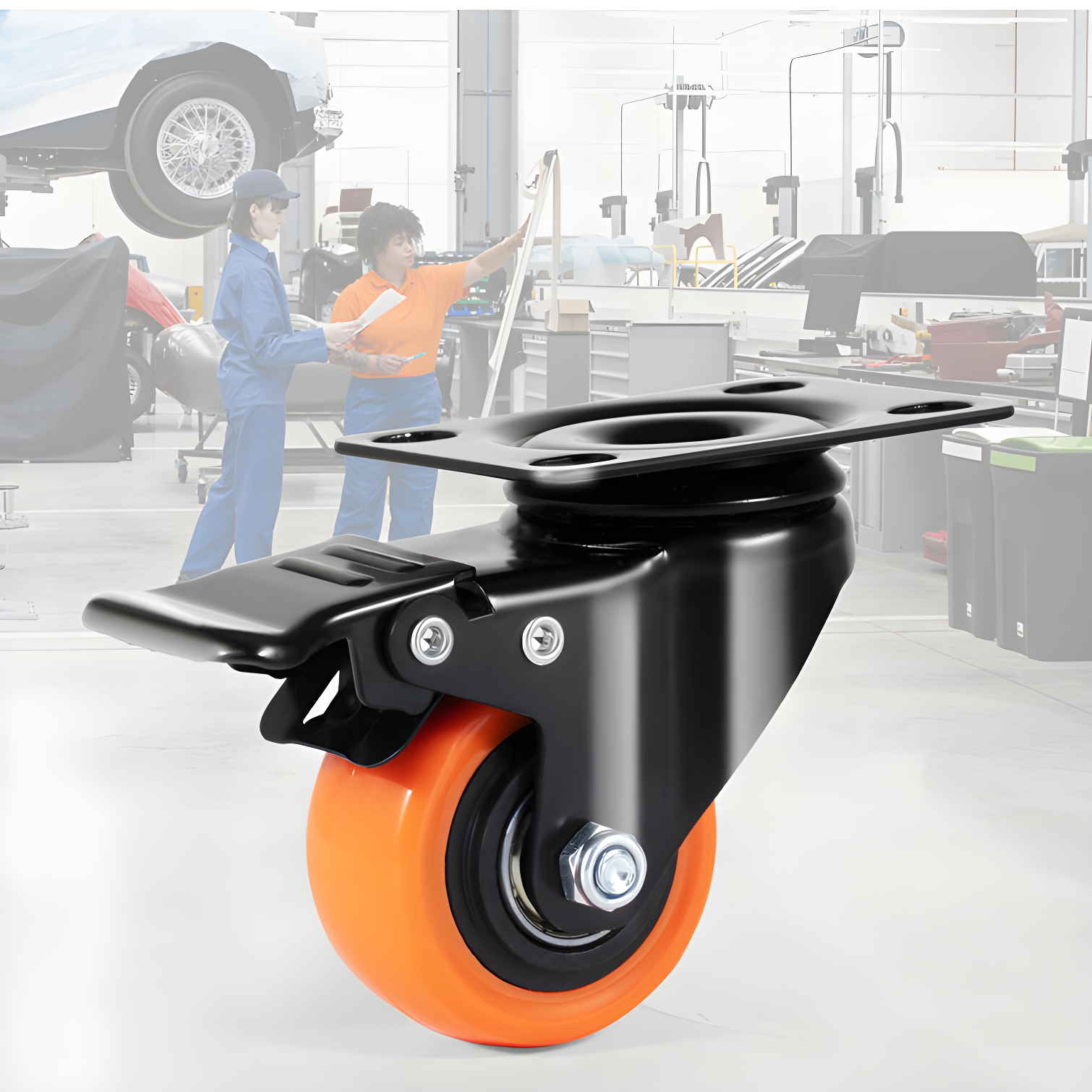Swivel Plate Casters (Set of 4)