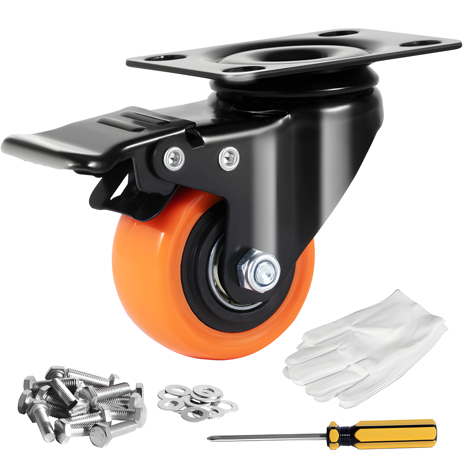 Swivel Plate Casters (Set of 4)