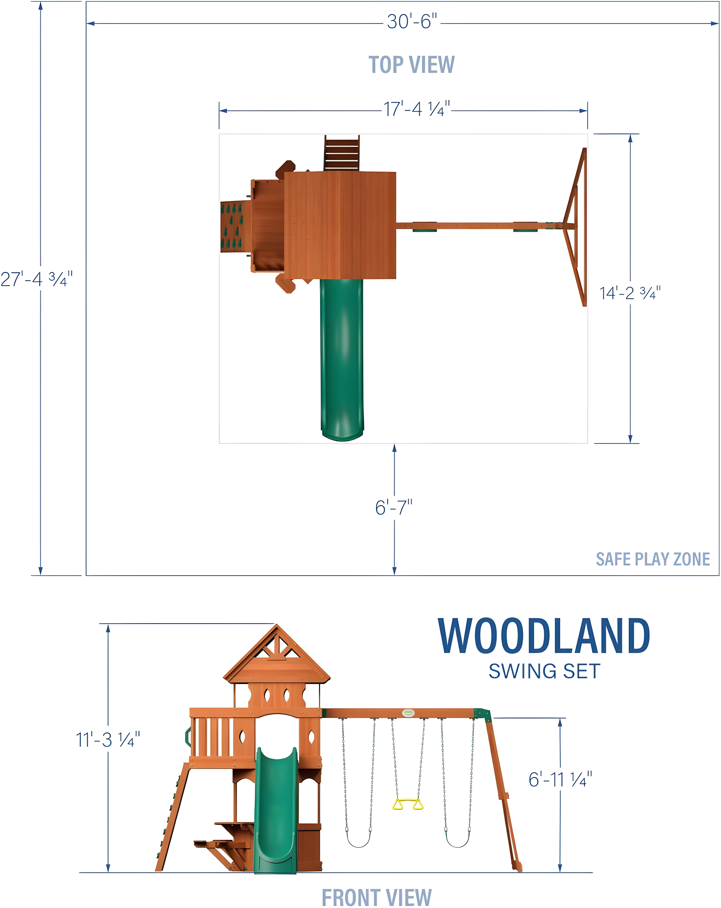 Backyard Discovery Woodland All Cedar Swing Set