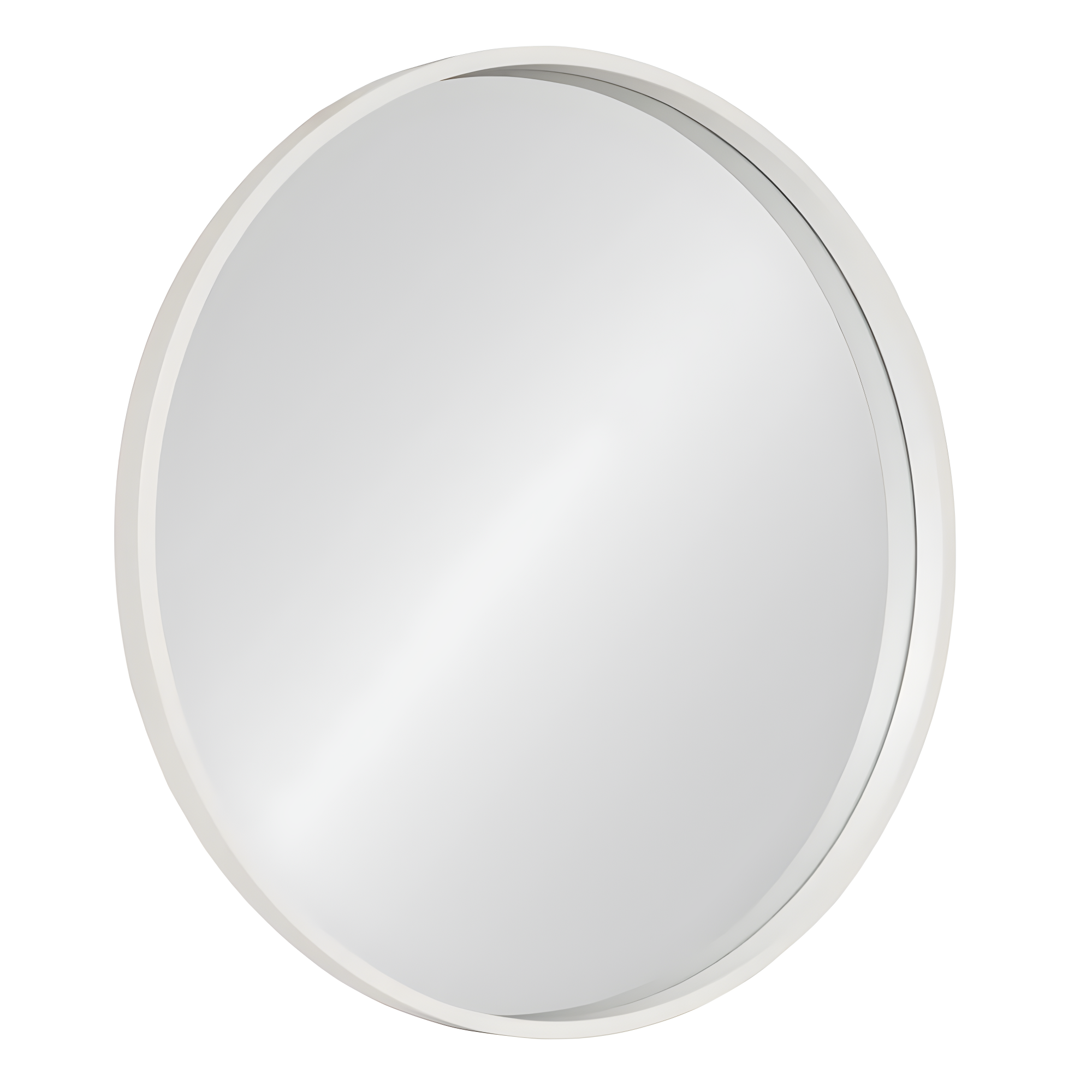 Kate and Laurel All Things Decor 26" x 26" Travis Round Wood Accent Wall Mirror White: Modern MDF Framed, No Assembly Required