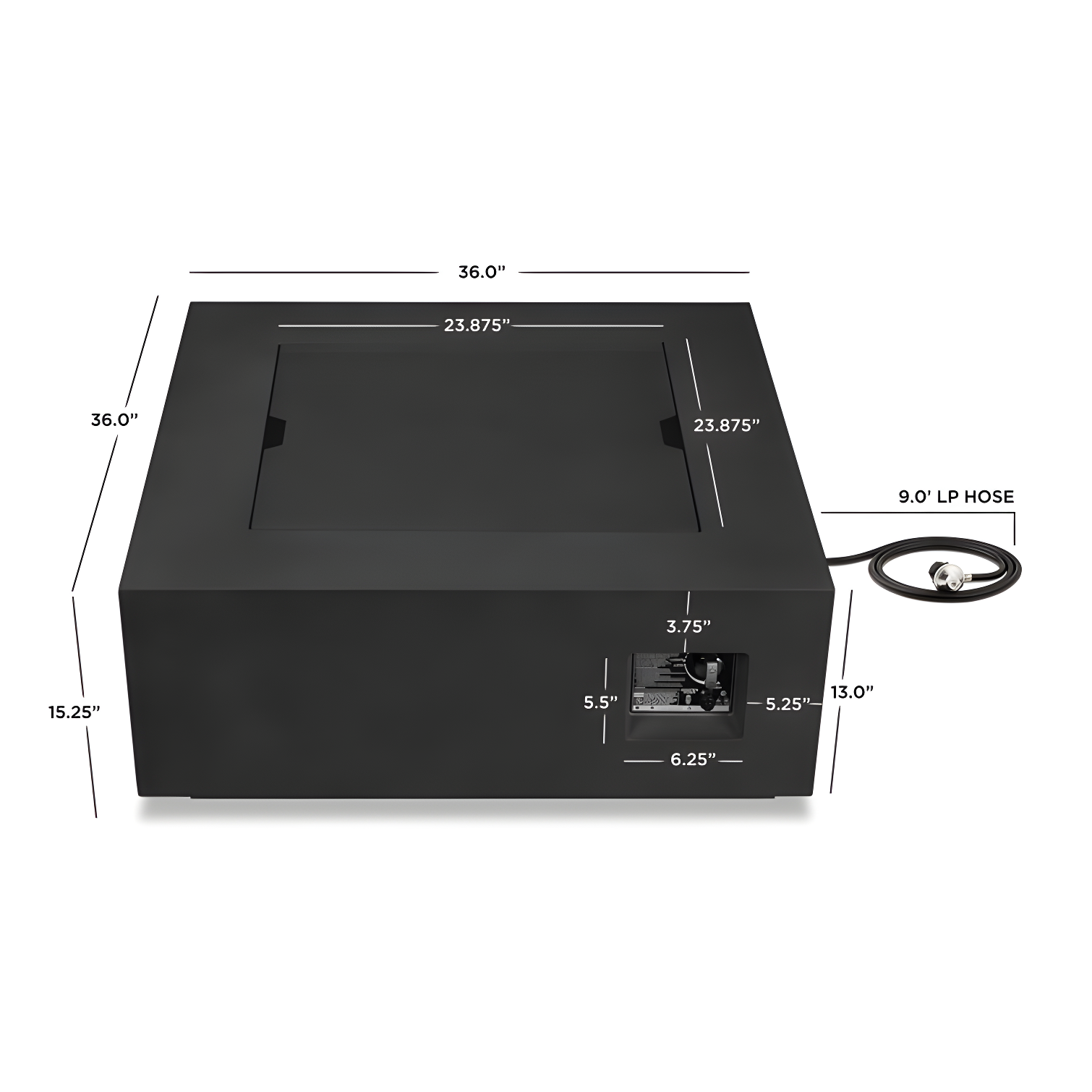 AEGEAN Propane / Natural Gas Outdoor Fire Pit Table