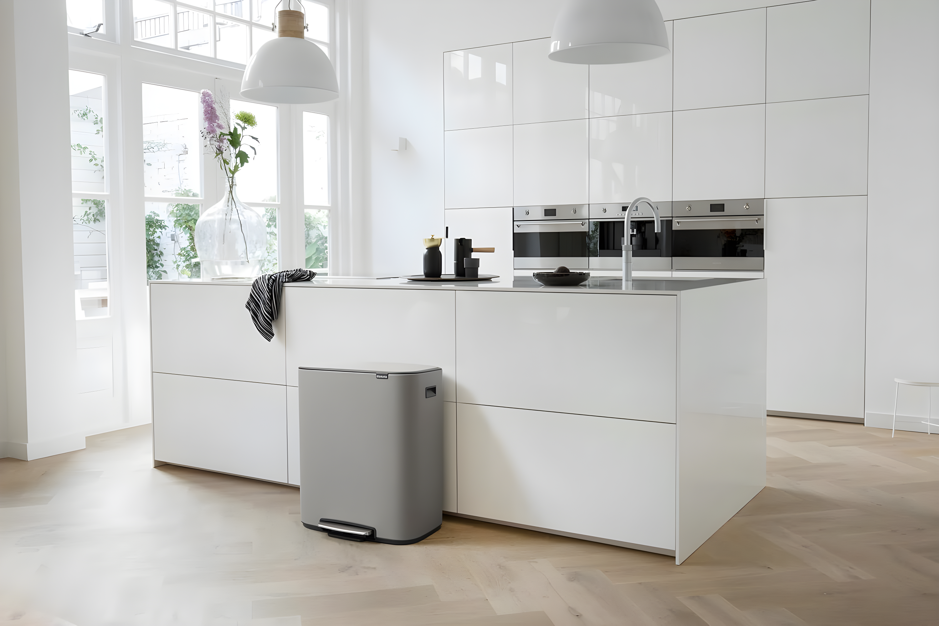 Brabantia Bo Step On Trash Can, 16 Gallon