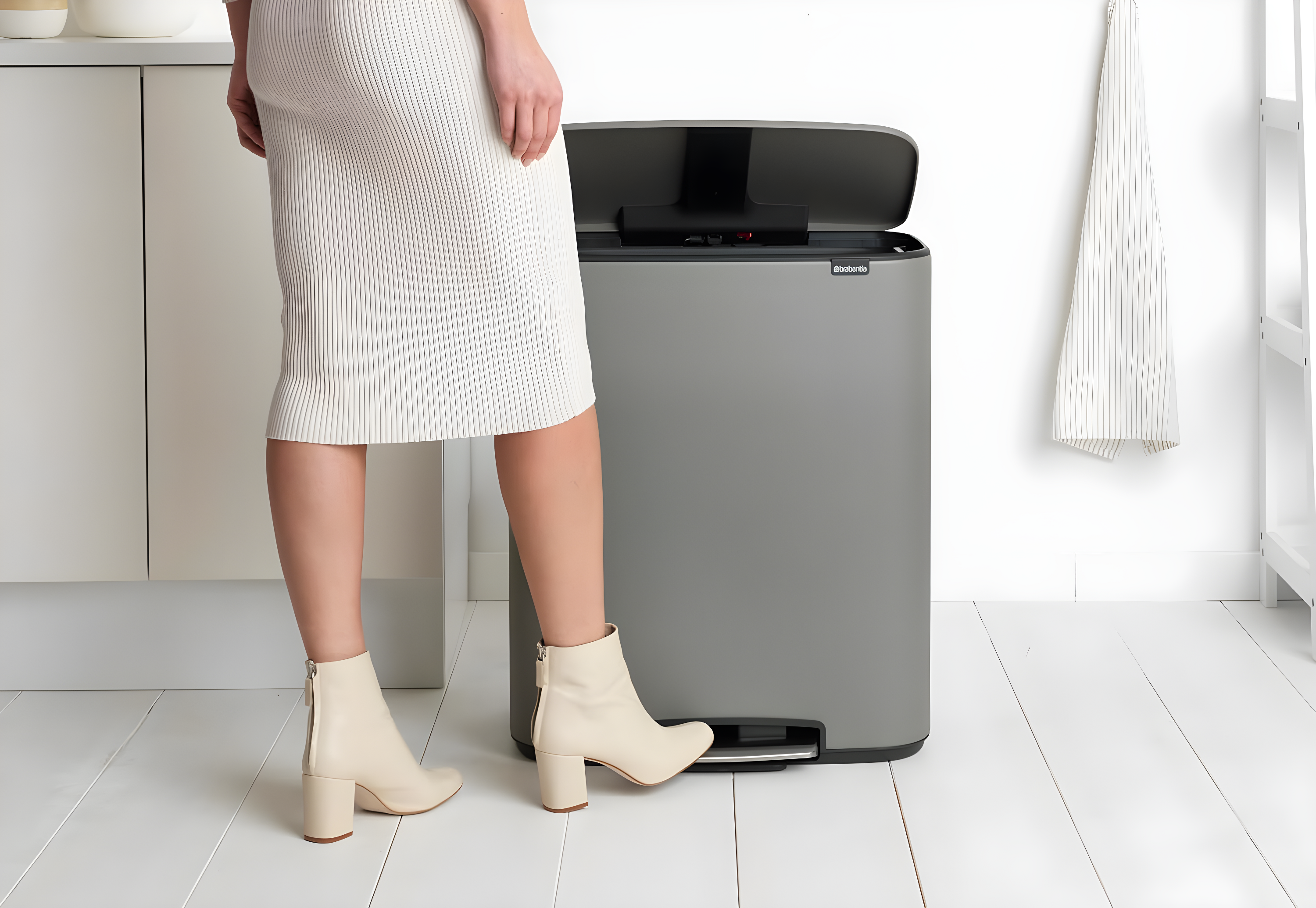 Brabantia Bo Step On Trash Can, 16 Gallon