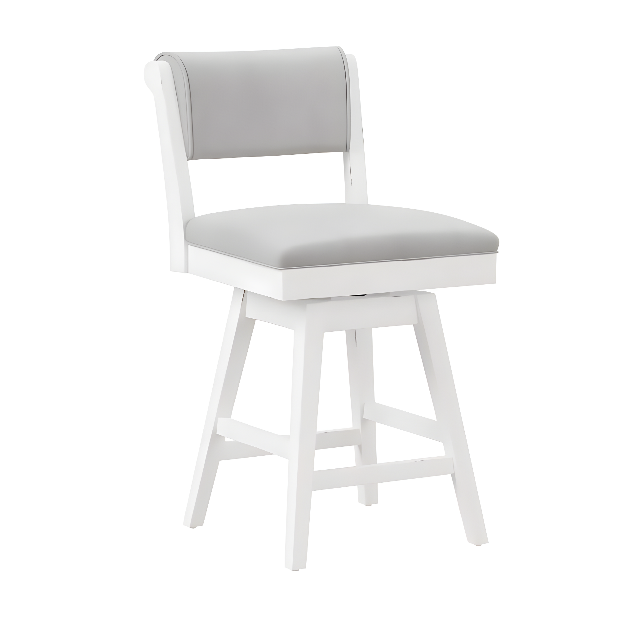Clarion Counter Height Barstool Height Swivel with Footrest, Fog Gray Seat - Hillsdale Furniture