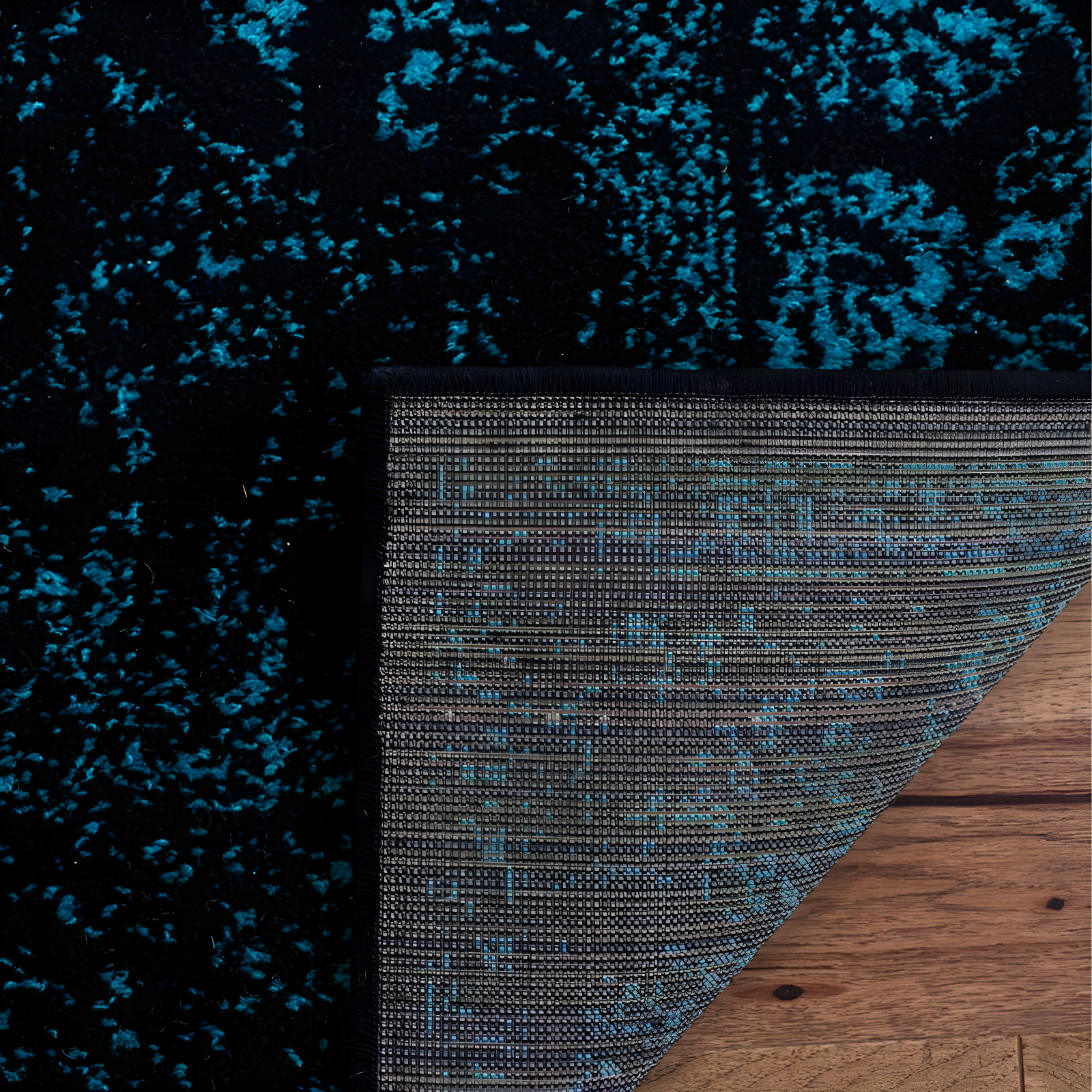 Adirondack ADR109 Machine Made Indoor Area Rug - Black/Teal - 9'x12' - Safavieh