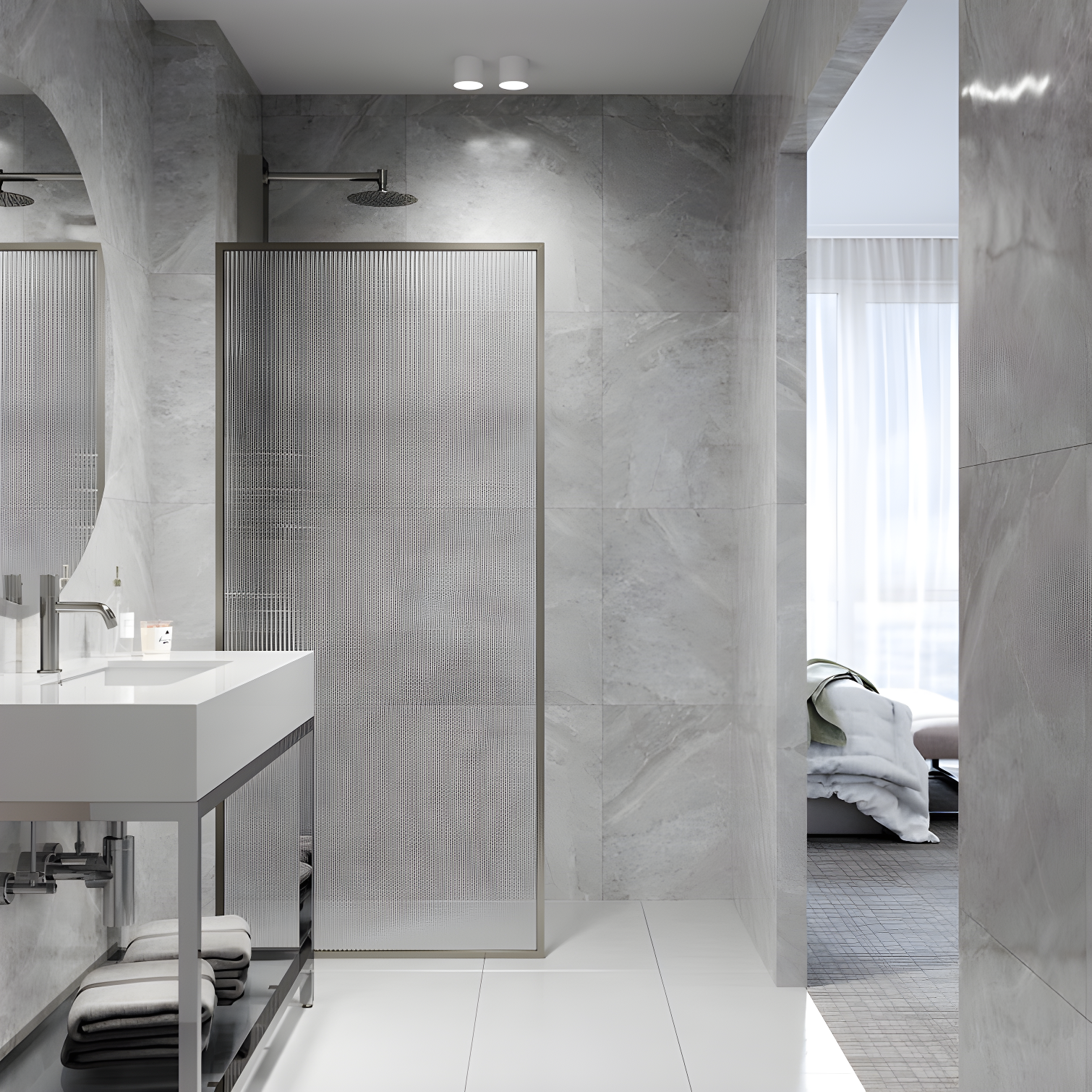 Meridian 34" W x 74" H Fixed Framed Shower Screen with 3/8" Glass