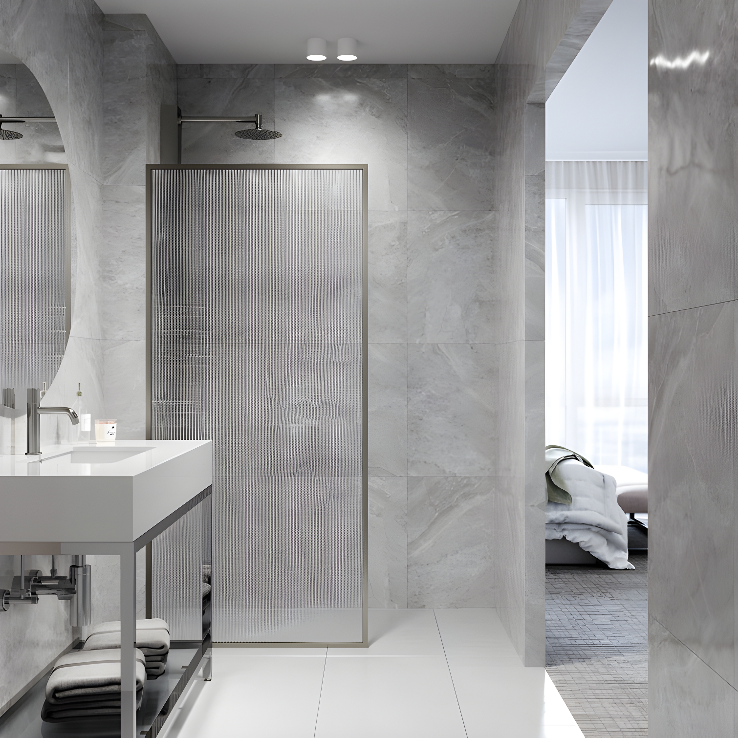Meridian 34" W x 74" H Fixed Framed Shower Screen with 3/8" Glass