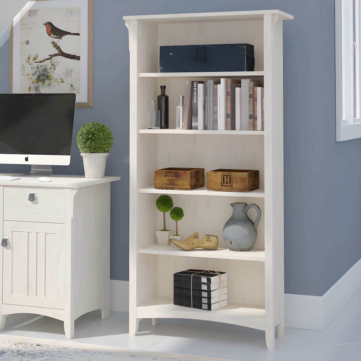 Khadesha 5 Shelf 63" Standard Bookcase