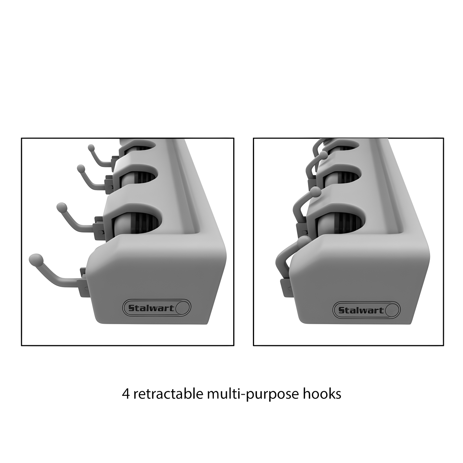 Stalwart Stalwart 2-Pack Wall Storage Organizer Rack, Gray (Set of 2)