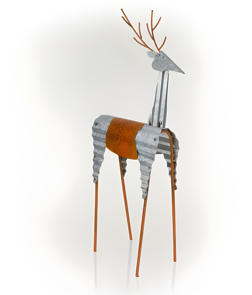 Alpine Corporation Sheet Metal Reindeer Decor
